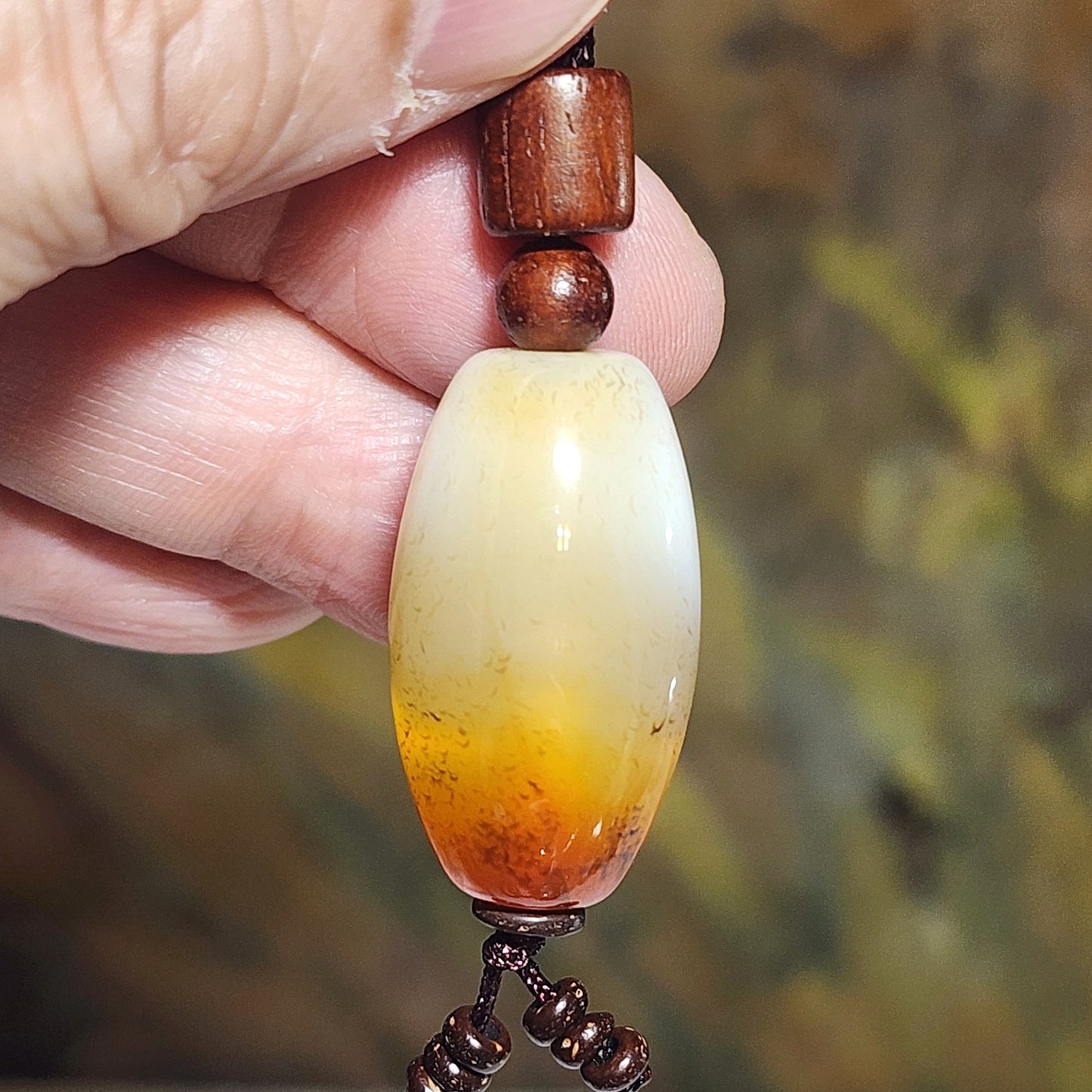 29.6mm Premium Tibetan Sardonyx Natural Eye Buddha Eye Dzi pendant 精品藏传缠丝玛瑙天眼佛眼红财神天珠