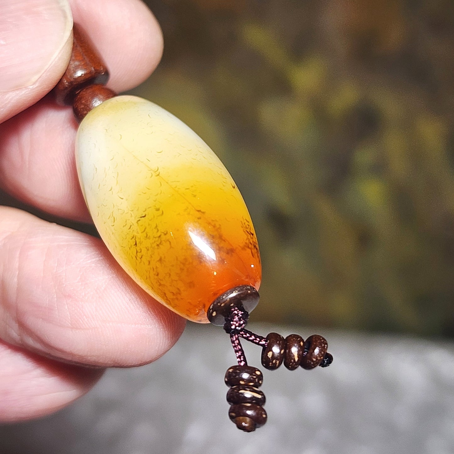 29.6mm Premium Tibetan Sardonyx Natural Eye Buddha Eye Dzi pendant 精品藏传缠丝玛瑙天眼佛眼红财神天珠