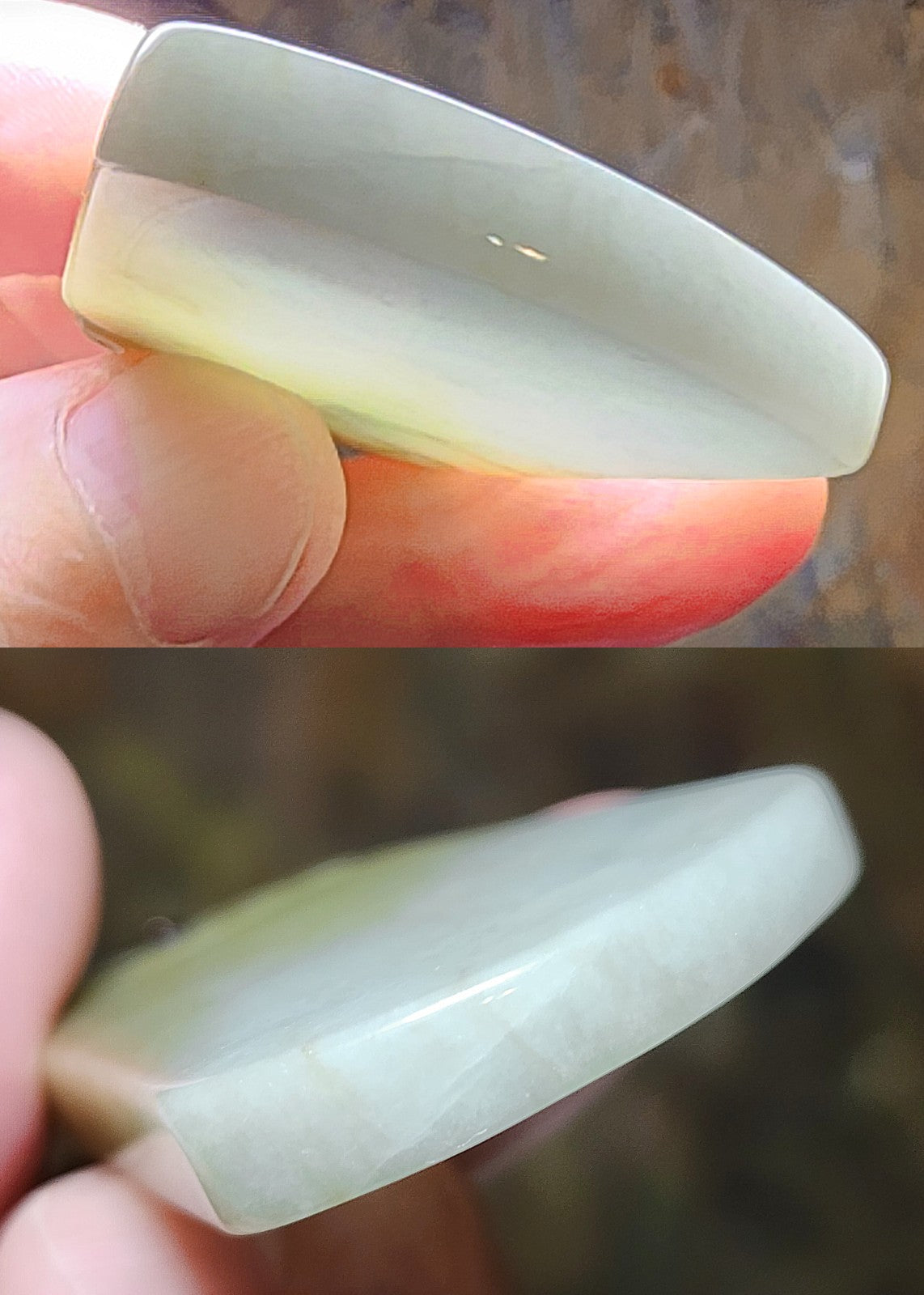 5.4cm natural untreated Burma Jade (Type A Jadeite) yellowish light green Wu Shi Pai pendant (with certificate) 5.4厘米翡翠黄翡淡绿无事牌吊坠(带证书)