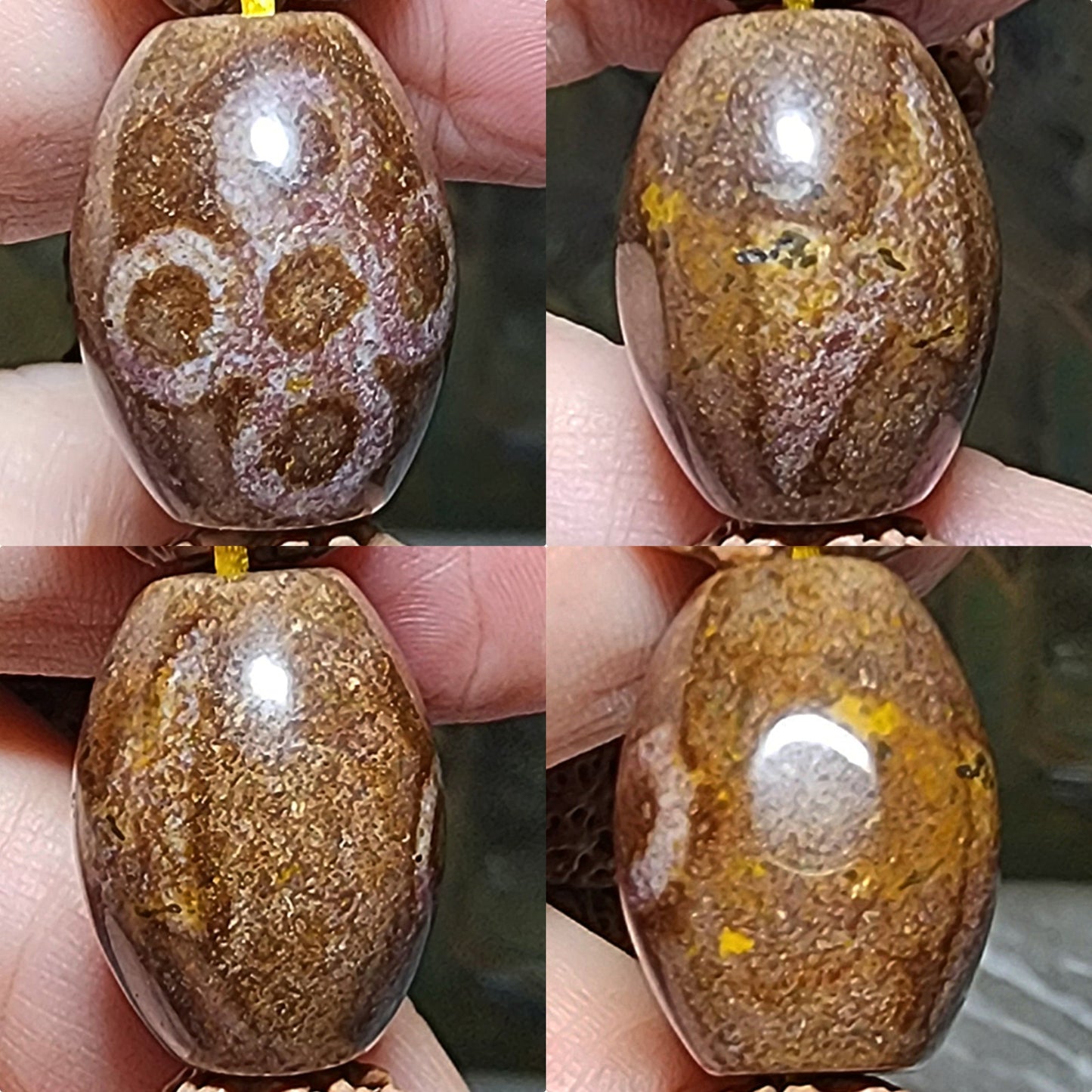 Gegegems rare XS Nepal large species Rudraksha "Panlong high back" Double Dragons 4 Mukhi with Tibetan Xang Xung red spots Lightning 5 Eyes Dzi Cinnabar carved coins 3 Eyes Dzi 18 beads mala handheld 罕见小尺寸尼泊尔四瓣大金刚菩提双龙高脊盘龙配象雄满朱砂闪电五眼达洛天珠帝皇砂古钱珠三眼天珠藏式三通十八子手持