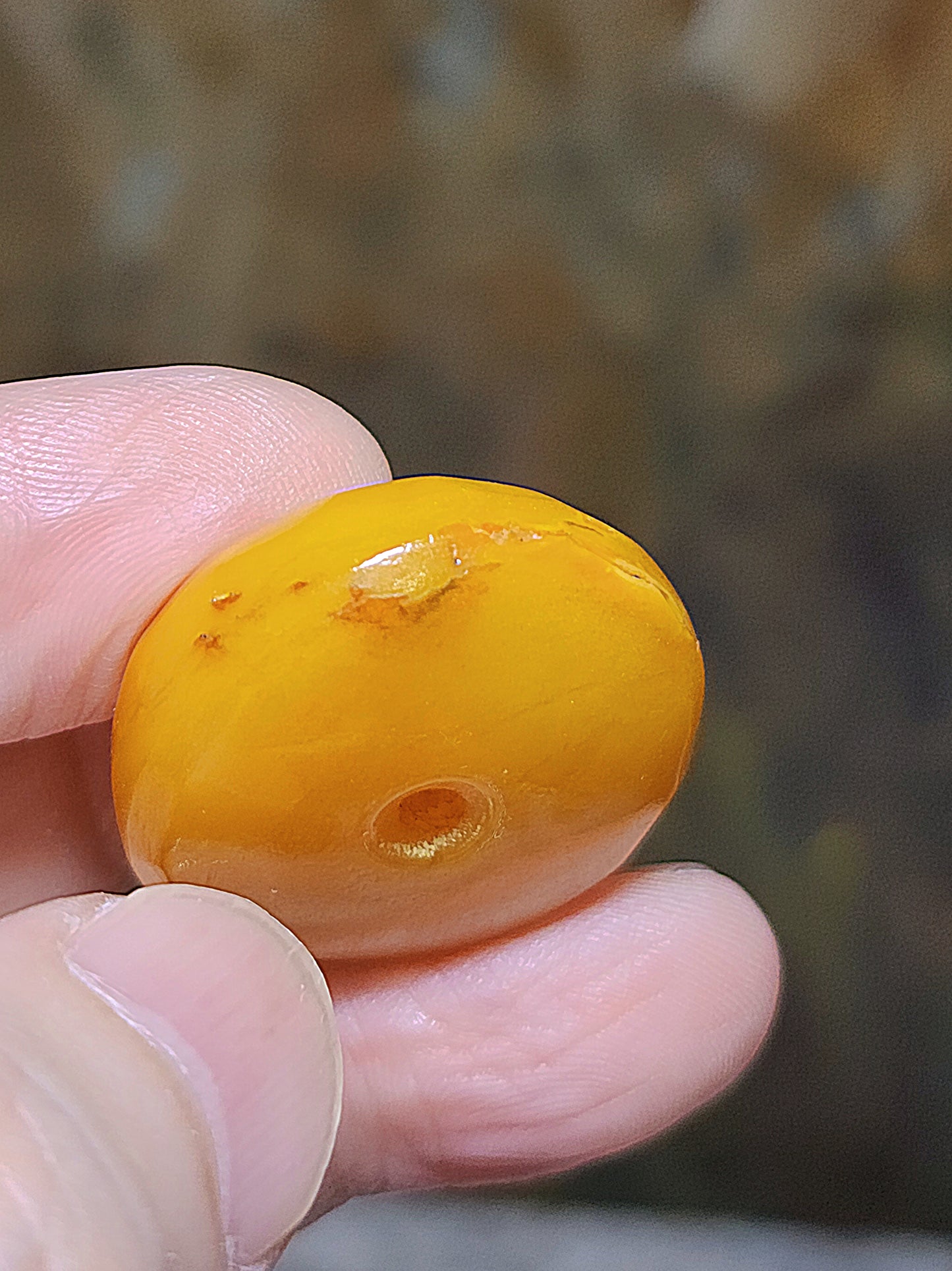 29.5mm Aged handmade Butterscotch Amber Donut pendant (free necklace cord) 29.5毫米手工老蜜蜡平安扣吊坠(送項链绳)