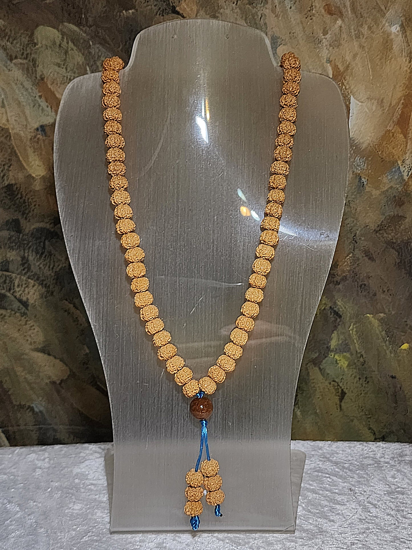 10.8mm 6-Mukhi (Faces) natural abacus shape deep lines "Flower King" Rudraksha 108 mala beads necklace 10.8毫米六瓣矮粧深坑花王小金刚菩提108念珠项链