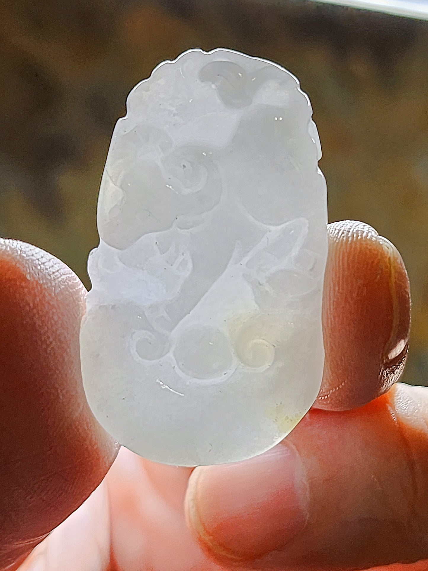 Type A Jadeite Chinese Zodiac Ox pendant (free necklace cord) 翡翠生肖牛吊坠(送項链绳)