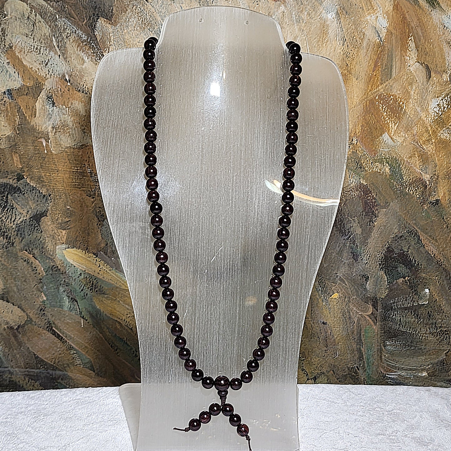8.1mm Premium aged Hainan Chinese Fragrant Rosewood (Dalbergia odorifera) high natural oil content 110 beads Mala necklace 8.1毫米海南黄花梨(降香黄檀)老油梨110颗念珠/項链