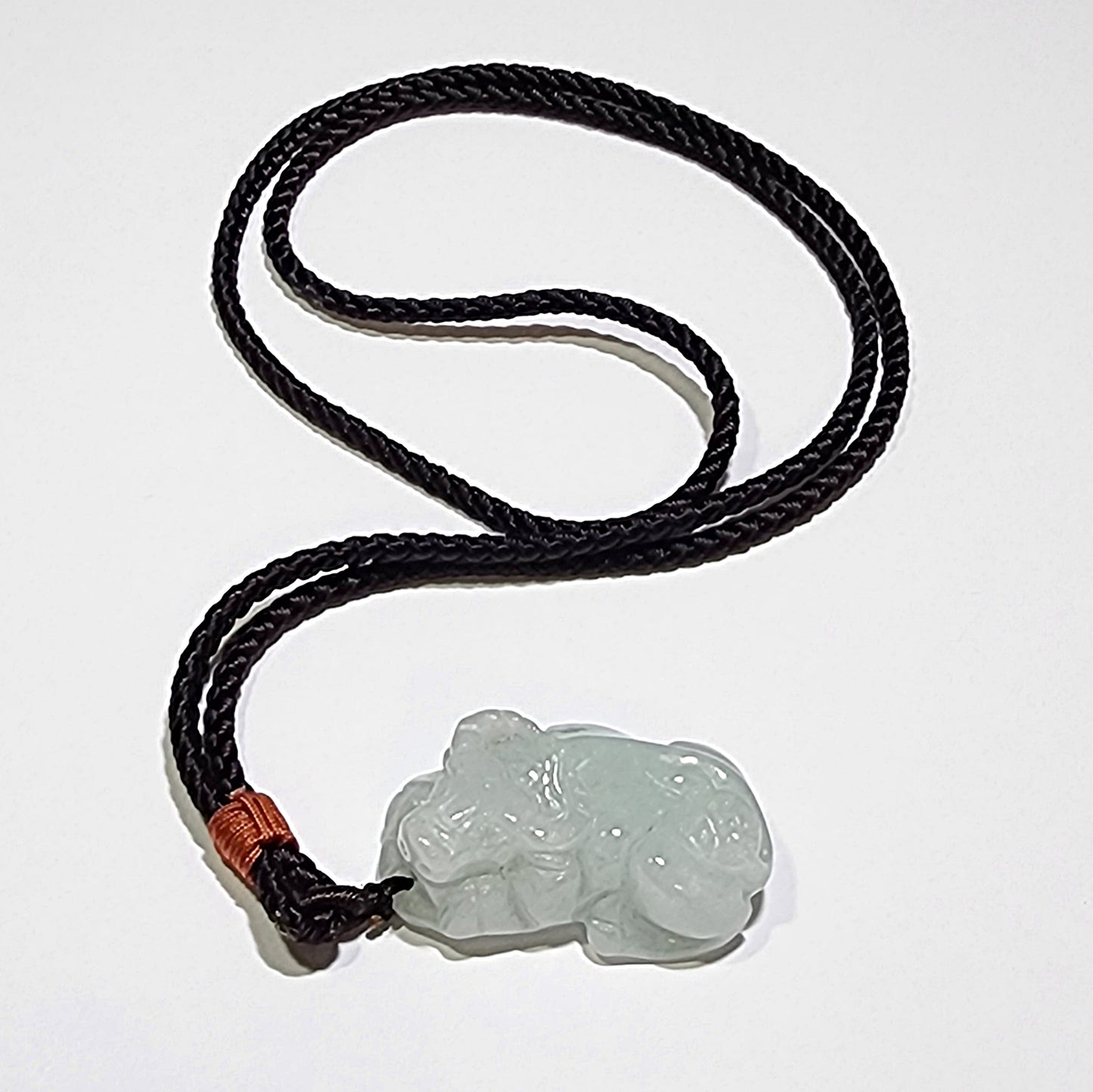 39mm Type A Jadeite light green 3 dimensional Chinese Zodiac Ox Jade pendant (with certificate) 39毫米翡翠淡绿立体生肖牛吊坠(带证书)