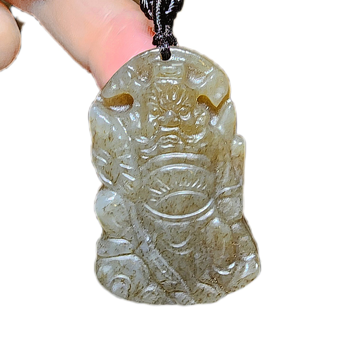 Nephrite caramel brown Zhong Kui Jade pendant (with certificate) 和田玉且末糖钟馗吊坠(带证书)