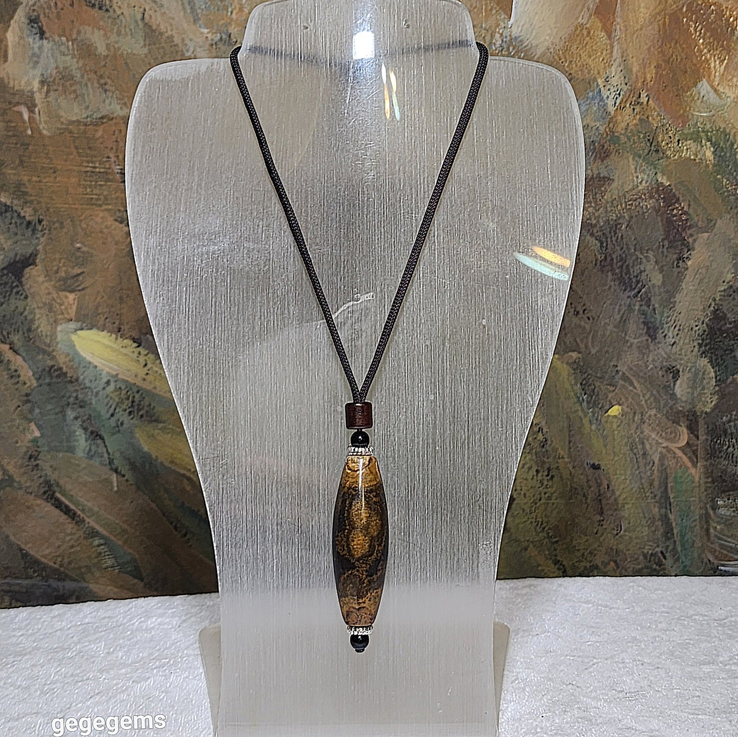 50mm Tibetan Meng Tianzhu natural eyes 9 Eyes Dzi pendant 老料九眼页岩天眼九眼蒙天珠吊坠