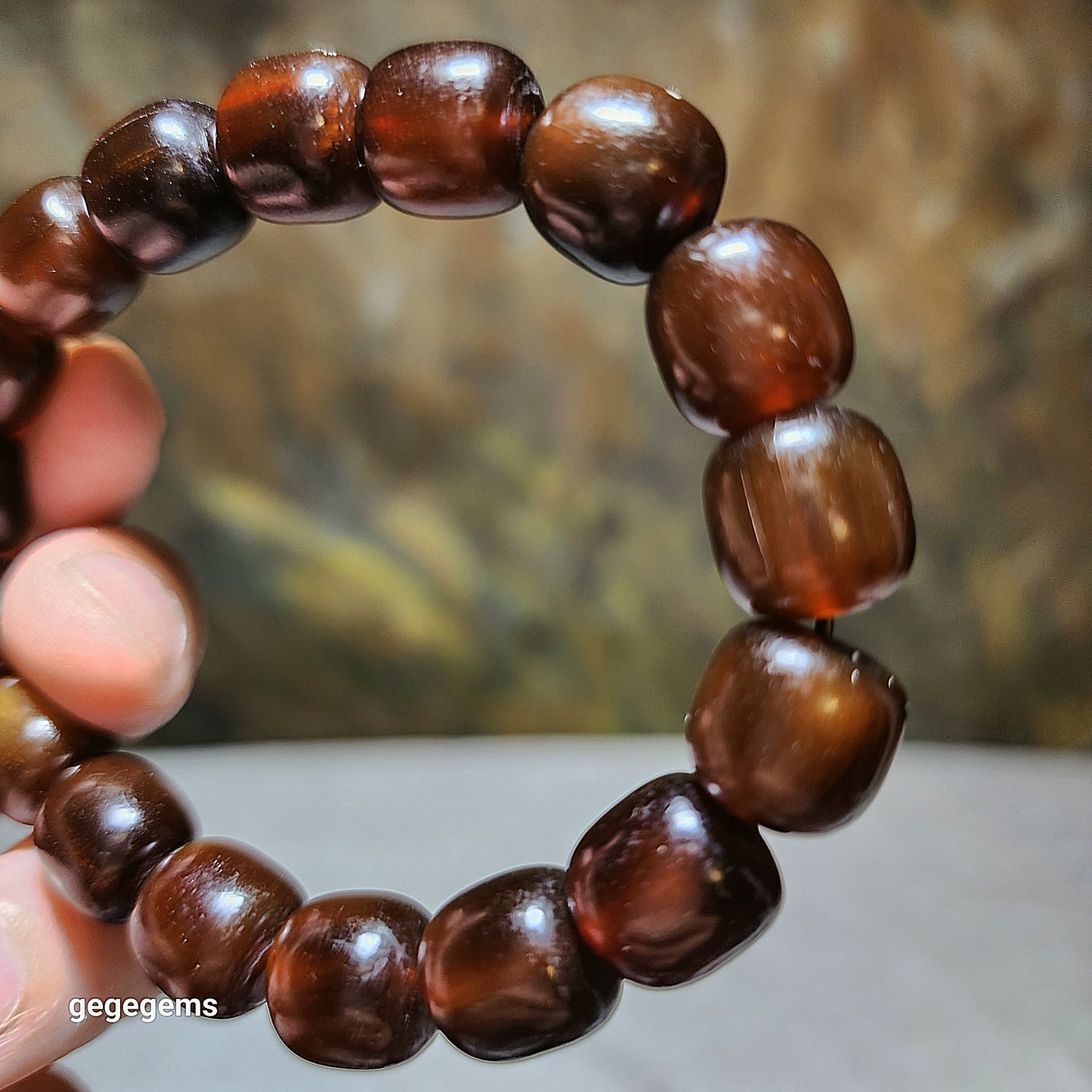 11.5mm+ Tibetan aged barrel beads bracelet 藏式天然老料甲桶珠富甲天下手链