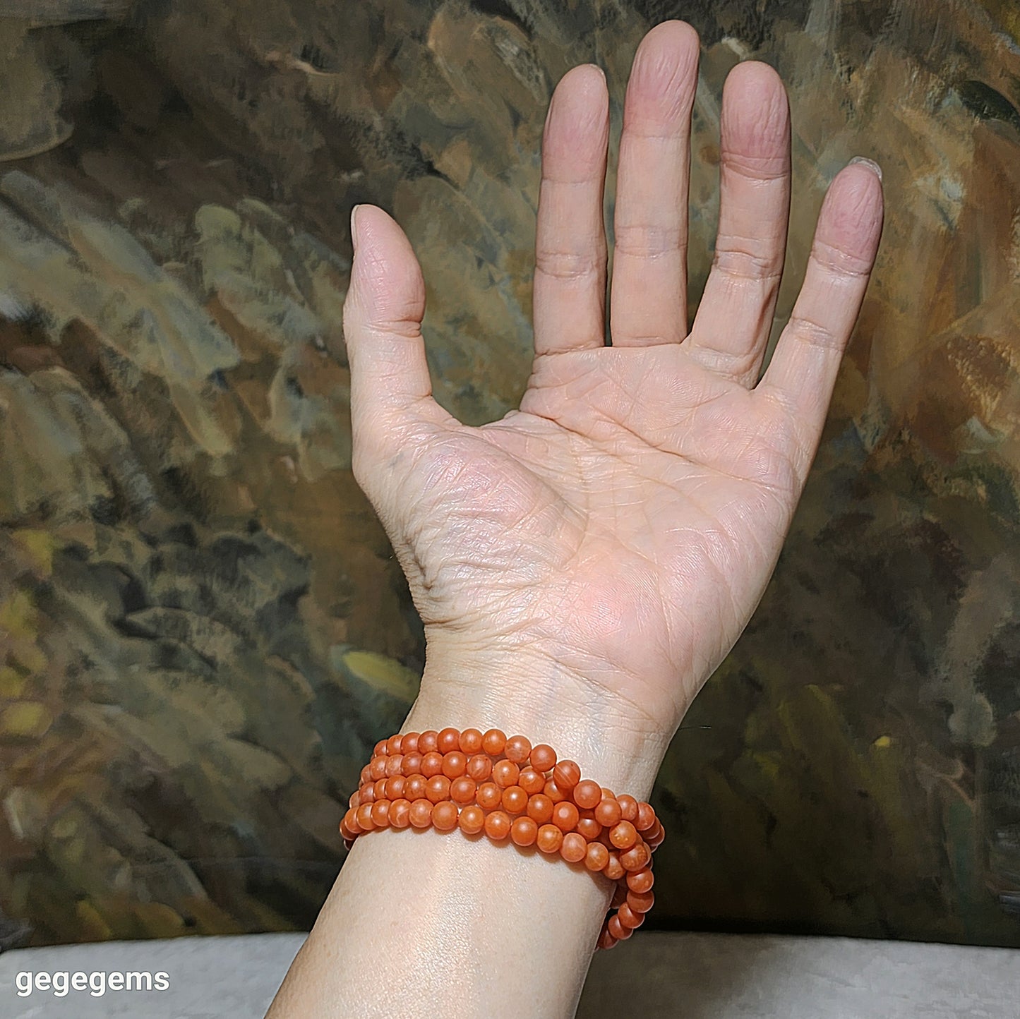 5.7mm Premium natural Baoshan Nan Hong necklace / multi loops bracelet 优质天然保山南红項链多圈手链