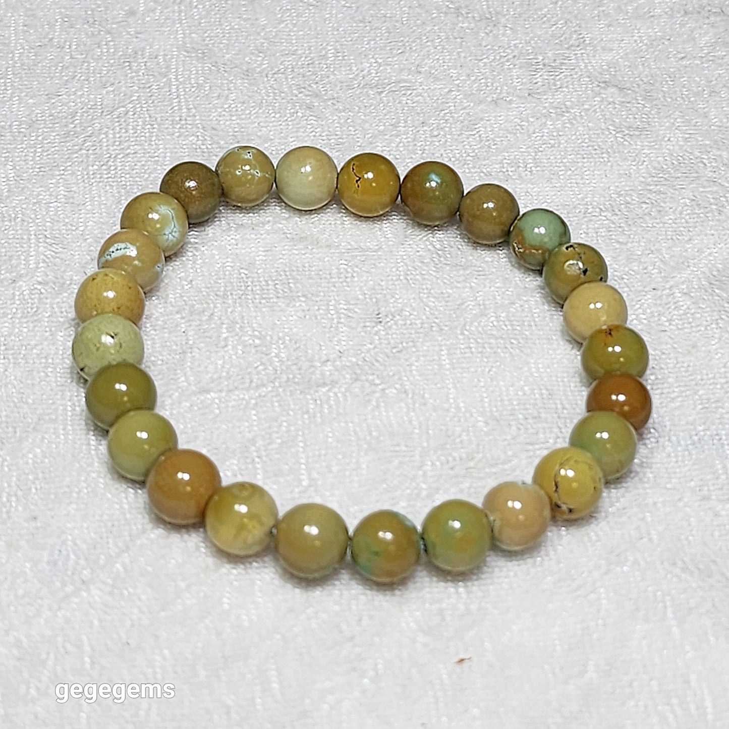 7.8mm Natural untreated Hubei Turquoise bracelet 优质天然原矿湖北松石手链