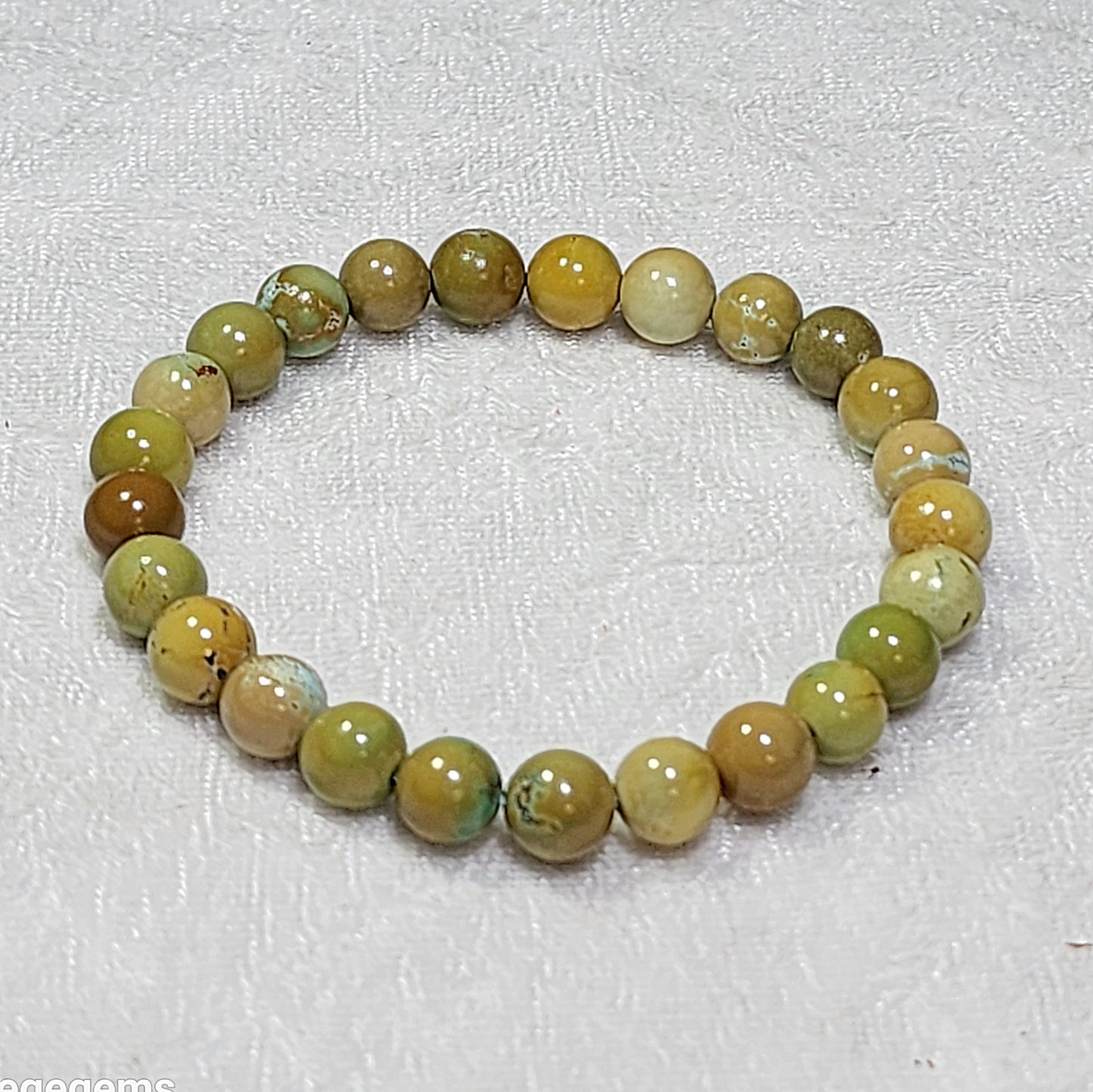 7.8mm Natural untreated Hubei Turquoise bracelet 优质天然原矿湖北松石手链