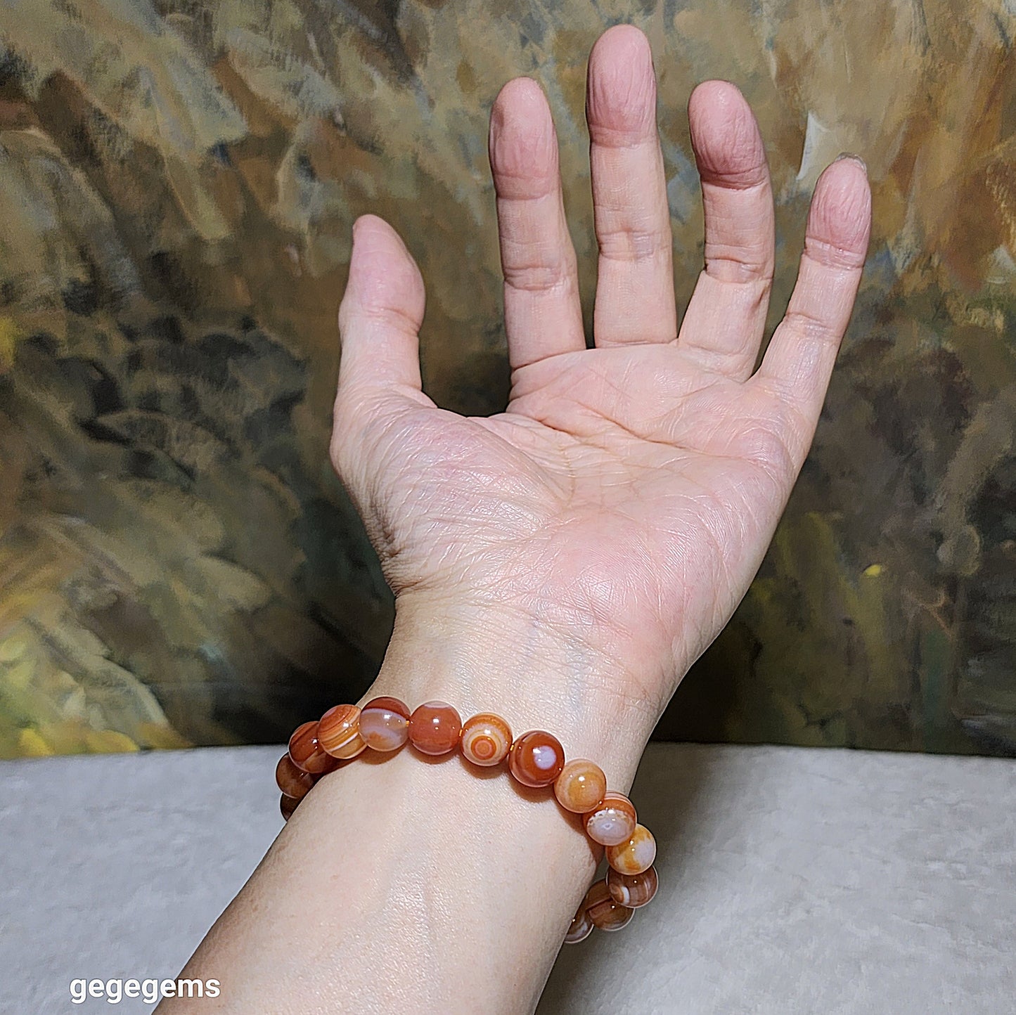 30mm Sardonyx natural pattern Lines Dzi & 10mm Natural Eye Agate Bracelet 缠丝玛瑙天然多线天珠配10毫米天然眼天眼玛瑙手链
