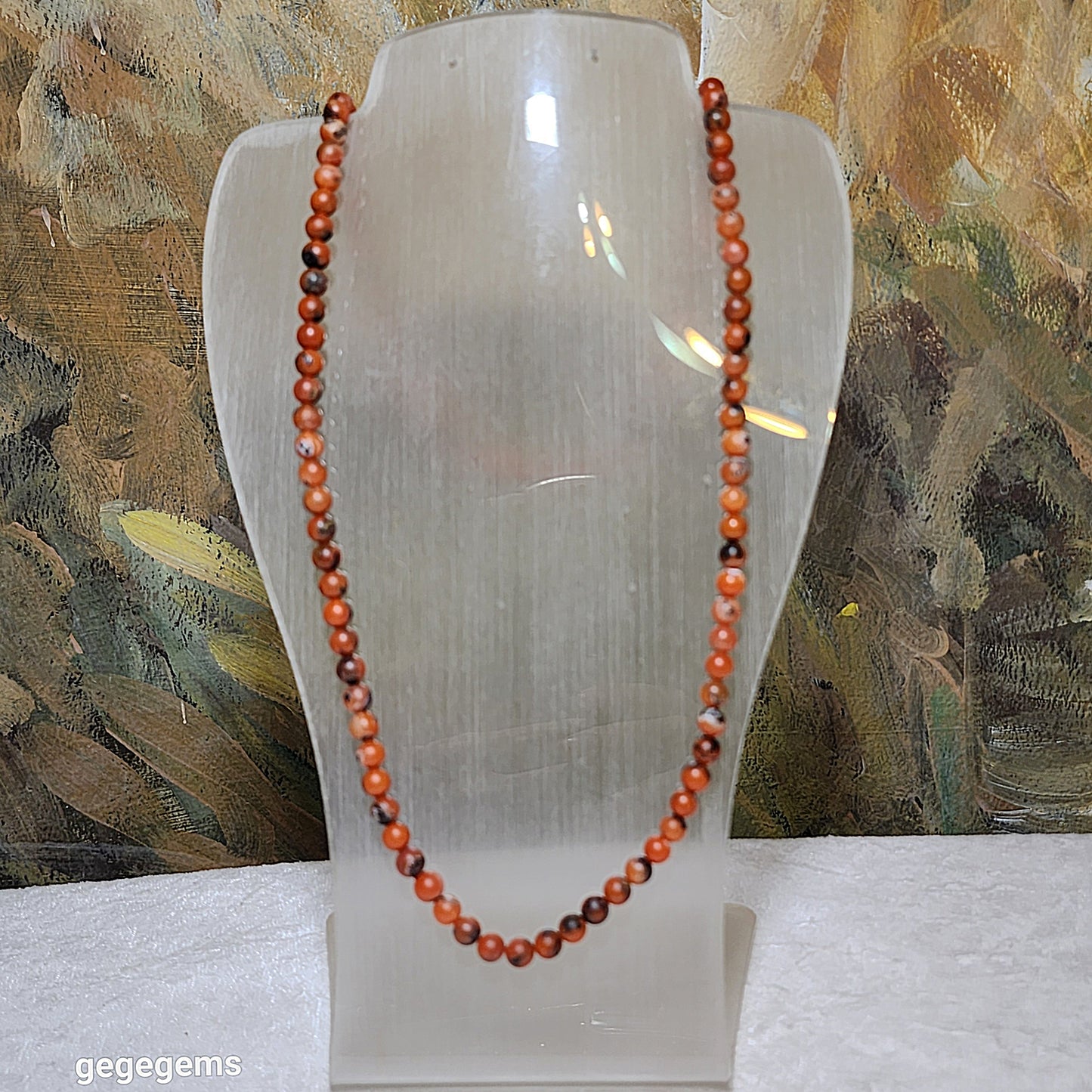 6.1mm Baoshan red white & natural black "skin" 3 colors 108 mala necklace/ multi loops bracelet 保山南红红白料带天然黑皮108念珠项链