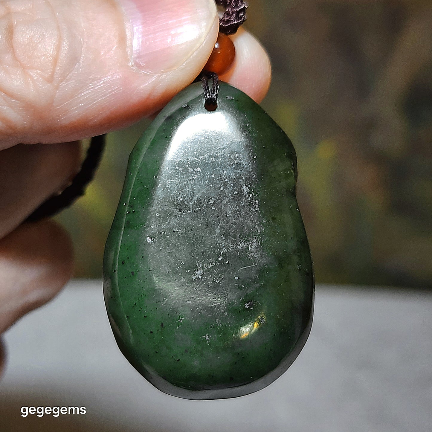 Premium Nephrite yellowish green biyu God of Wealth pendant (with certificate) 精品和田玉碧玉黃绿财神吊坠(带证书)