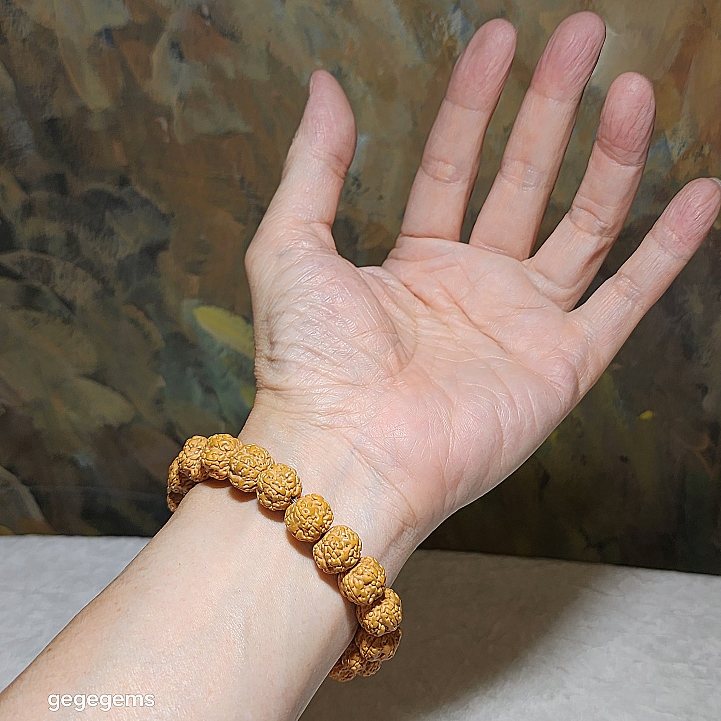12mm+ Premium 5 Mukhi (Faces) Plum Blossom "5 Claws Dragon" Rudraksha bracelet 精品五瓣花王五爪金龙小金刚菩提子手链