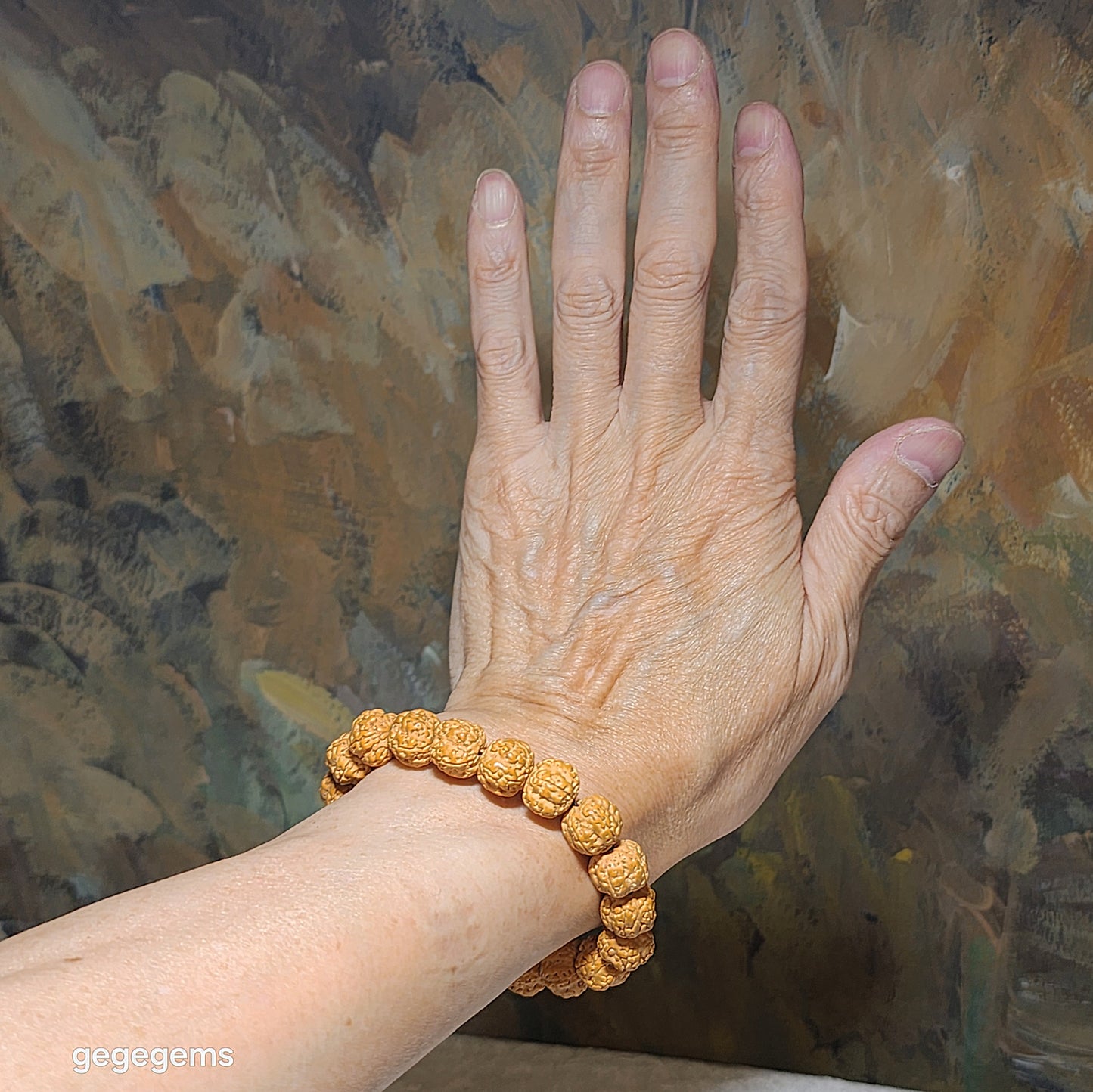 12mm+ Premium 5 Mukhi (Faces) Plum Blossom "5 Claws Dragon" Rudraksha bracelet 精品五瓣花王五爪金龙小金刚菩提子手链