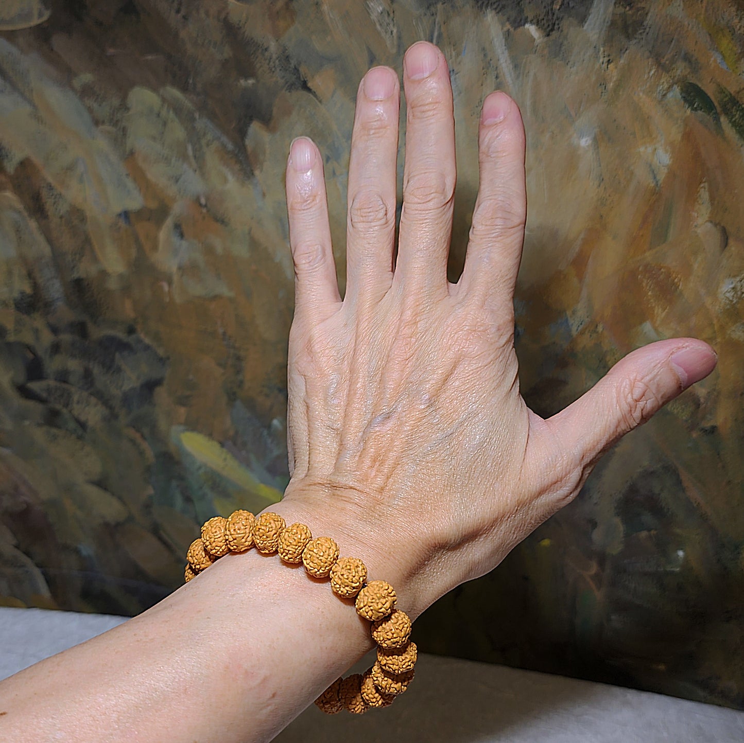 12mm+ premium natural "Panlong" (Coiling Dragon) 8 Mukhi (faces) small species Rudraksha bracelet 精品八瓣盘龙小金刚菩提子手链