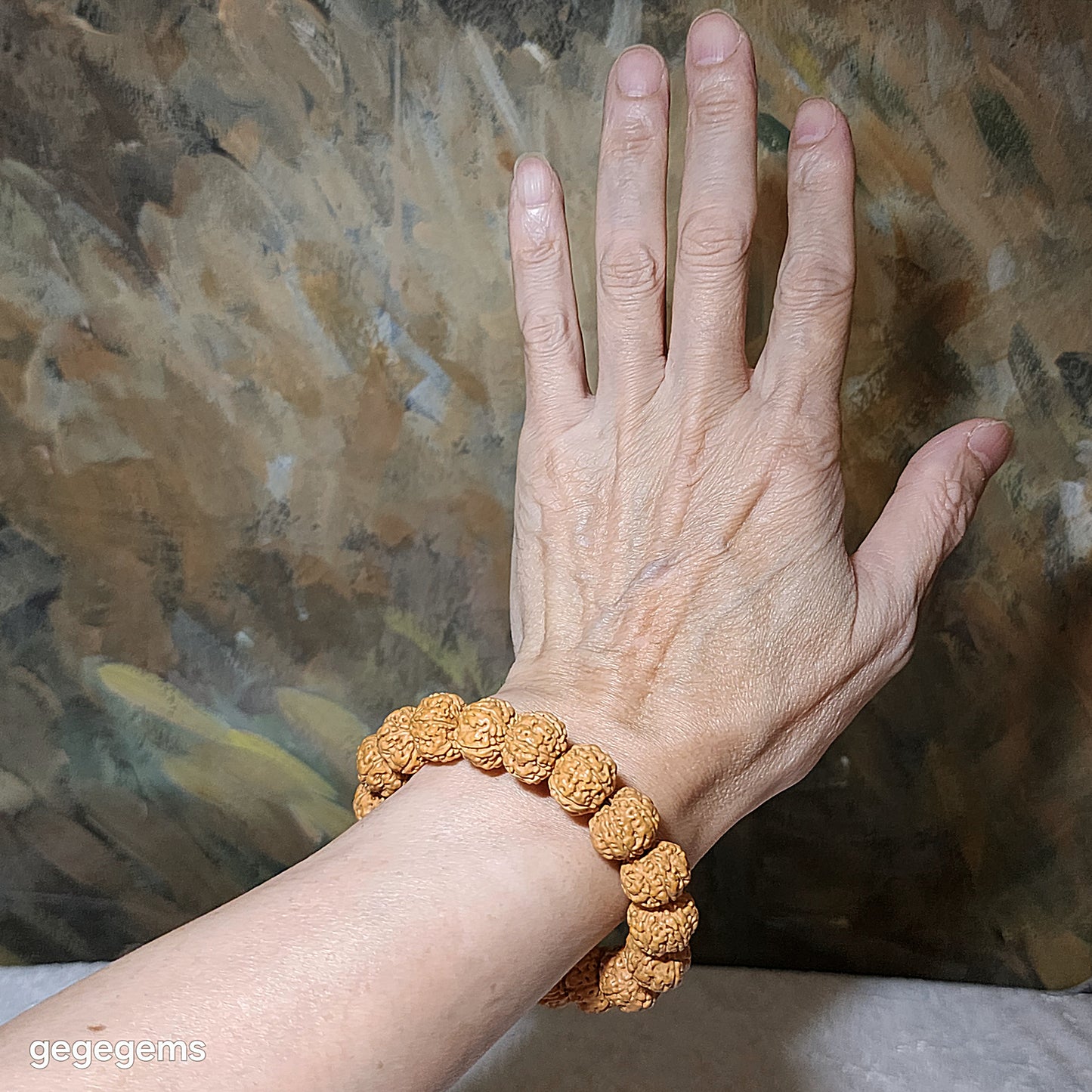 14.5mm+ Premium 5 Mukhi (Faces) deep lines "Double Dragons" "Panlong" Rudraksha bracelet 五瓣深坑树王双龙盘龙小金刚菩提子手链