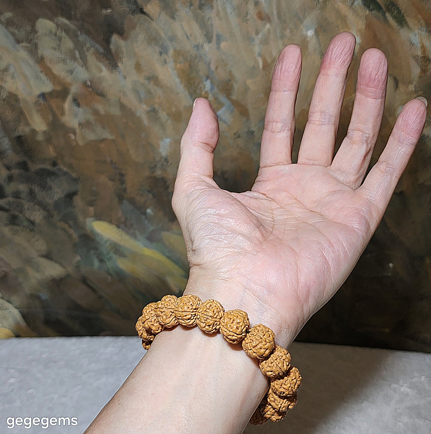 14.5mm+ Premium 5 Mukhi (Faces) deep lines "Double Dragons" "Panlong" Rudraksha bracelet 五瓣深坑树王双龙盘龙小金刚菩提子手链