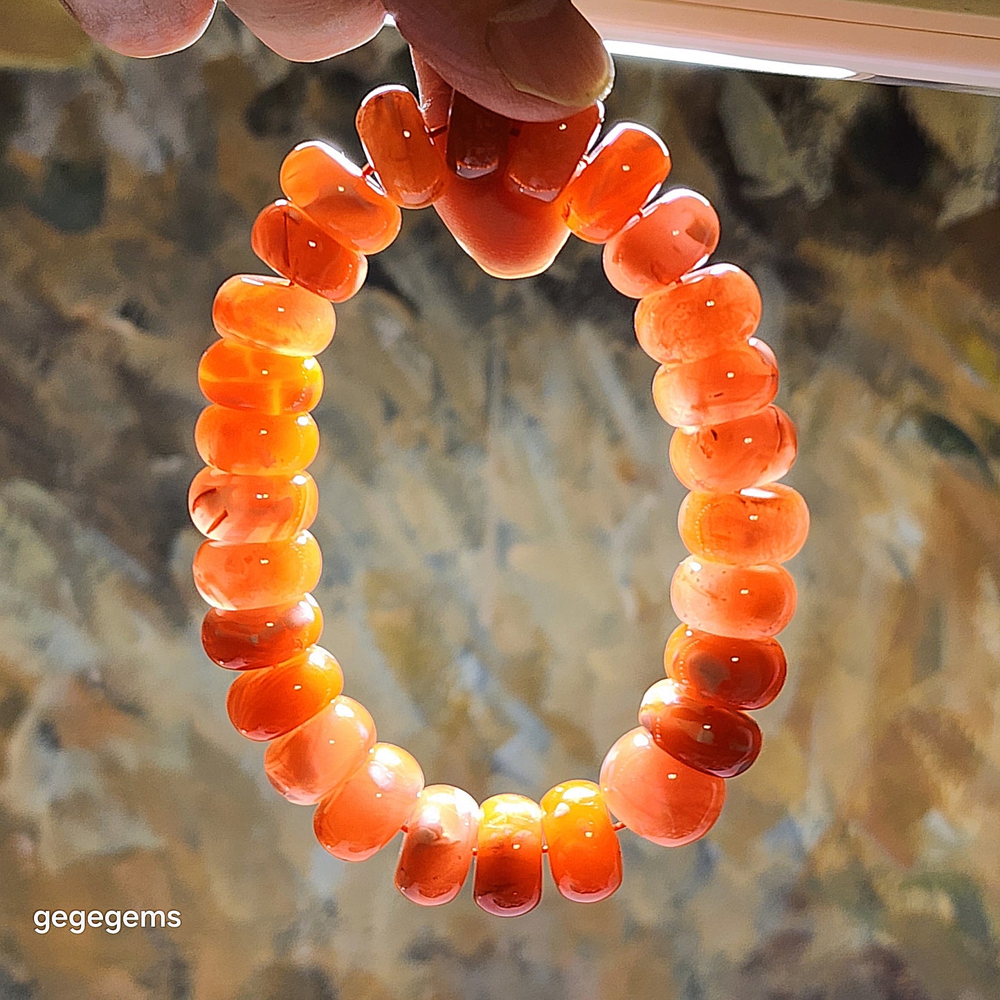 14.5mm Premium Sichuan Lianhe Nan Hong sprindrift abacus beads bracelet 精品川料联合飘白花算盘珠手链