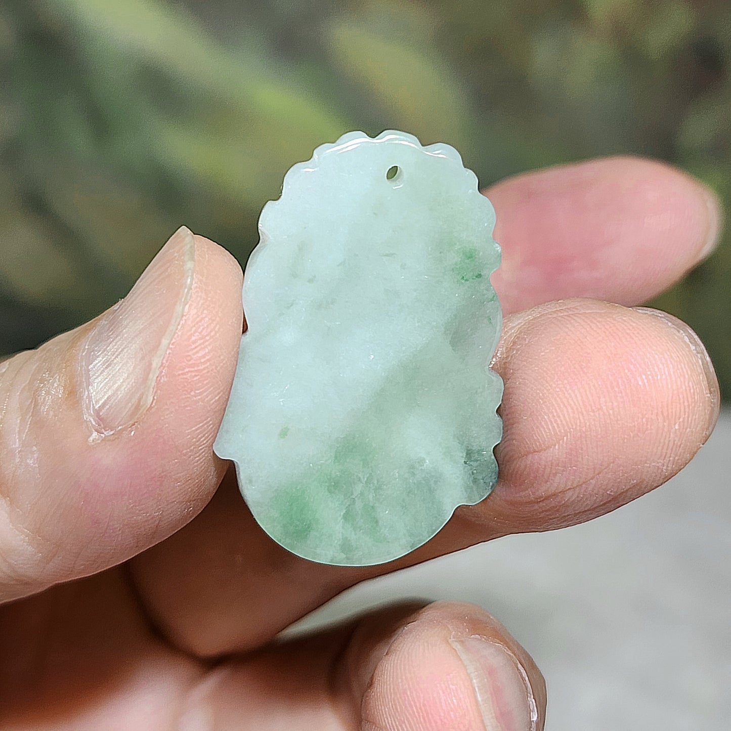 Type A Jadeite light green Chinese Zodiac Pig pendant (free necklace cord) 翡翠飘绿生肖豬吊坠(送項链绳) #5