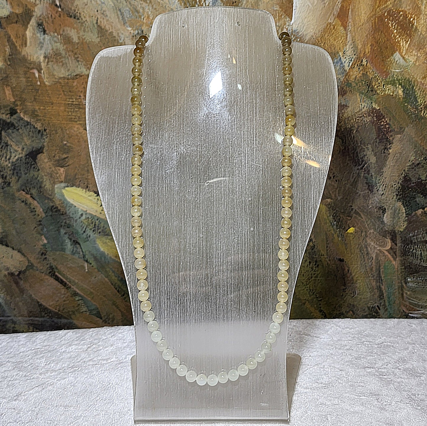 6mm Premium Nephrite different tones caramel brown and light green 108 beads mala necklace multiple loops Jade bracelet (with certificate) 精品和田玉深浅糖青白108项链多圈手链(带证书)
