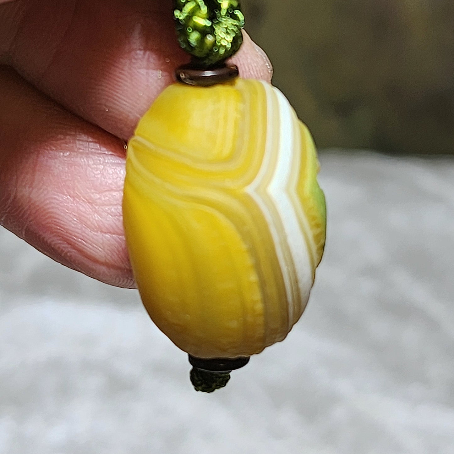 26.2mm Premium Gobi Desert natural raw "Tendons" Agate Natural Eyes 3 Eyes Da Luo Dzi pendant 戈壁沙漠筋脉石玛瑙原石天眼三眼达洛天珠