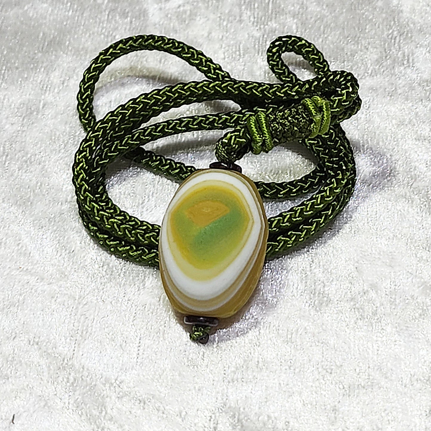 26.2mm Premium Gobi Desert natural raw "Tendons" Agate Natural Eyes 3 Eyes Da Luo Dzi pendant 戈壁沙漠筋脉石玛瑙原石天眼三眼达洛天珠