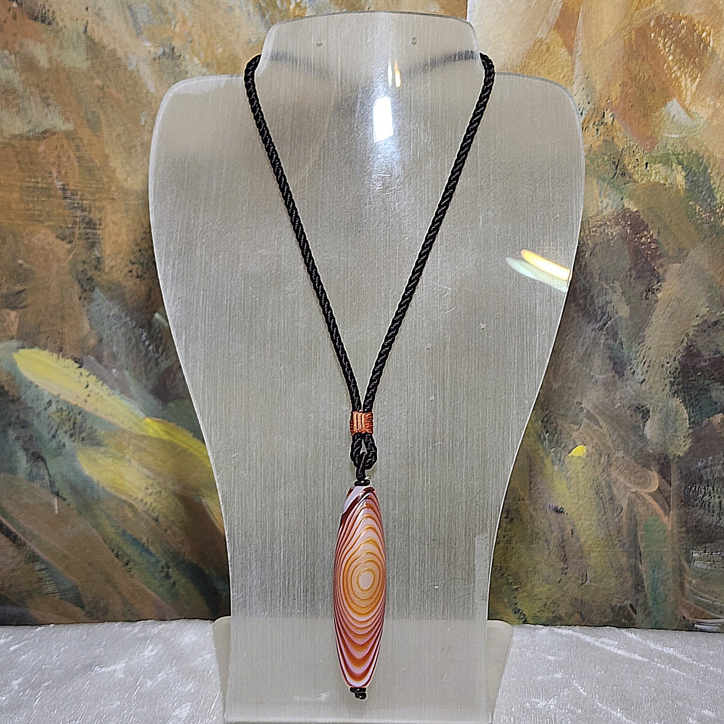 6.3cm Premium Tibetan Sardonyx Natural Eyes 3 Eyes "Number 8" Dzi pendant 藏传天然缠丝玛瑙红纹天眼三眼"8字" 天珠吊坠