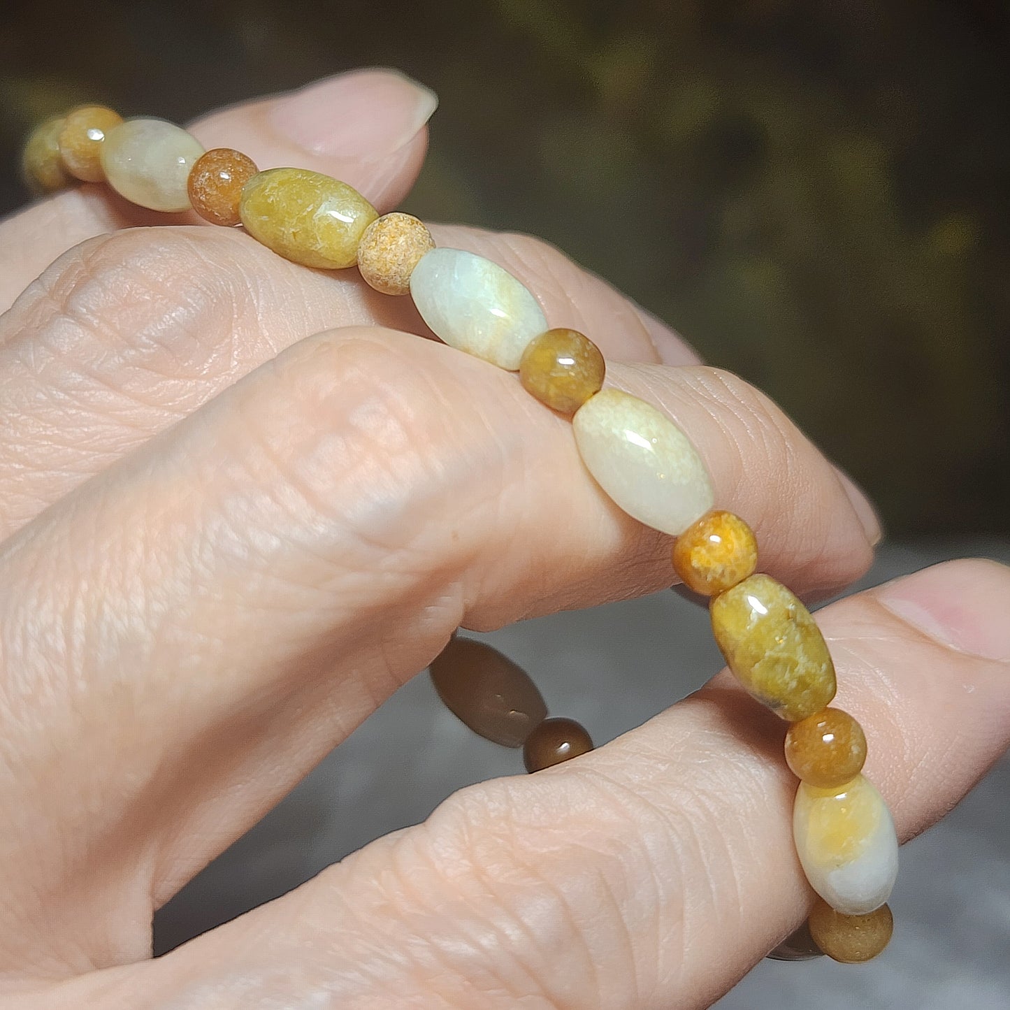Gegegems Creation Premium 5.8mm Type A Yellow Jadeite bracelet 精品黃翡手链