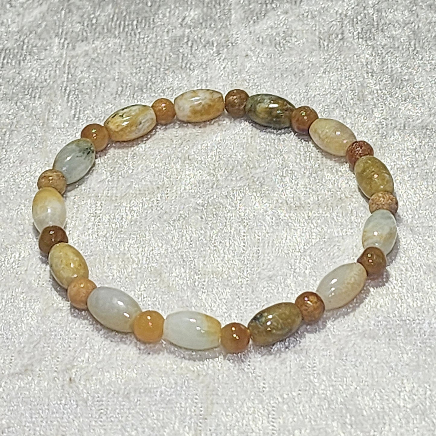 Gegegems Creation Premium 5.8mm Type A Yellow Jadeite bracelet 精品黃翡手链