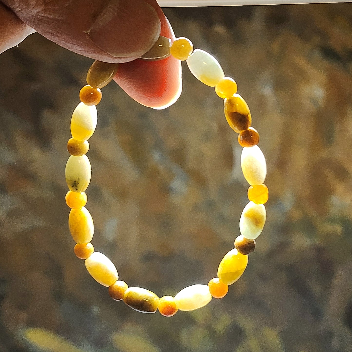 Gegegems Creation Premium 5.8mm Type A Yellow Jadeite bracelet 精品黃翡手链