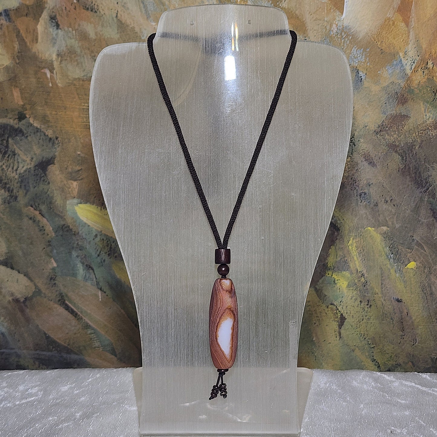 Gegegems Collection Tibetan Sardonyx Dzi pendant natural eye 4 Eyes natural pattern Taiwan map shape 收藏品藏传缠丝玛瑙天珠天眼四眼天然台湾图形
