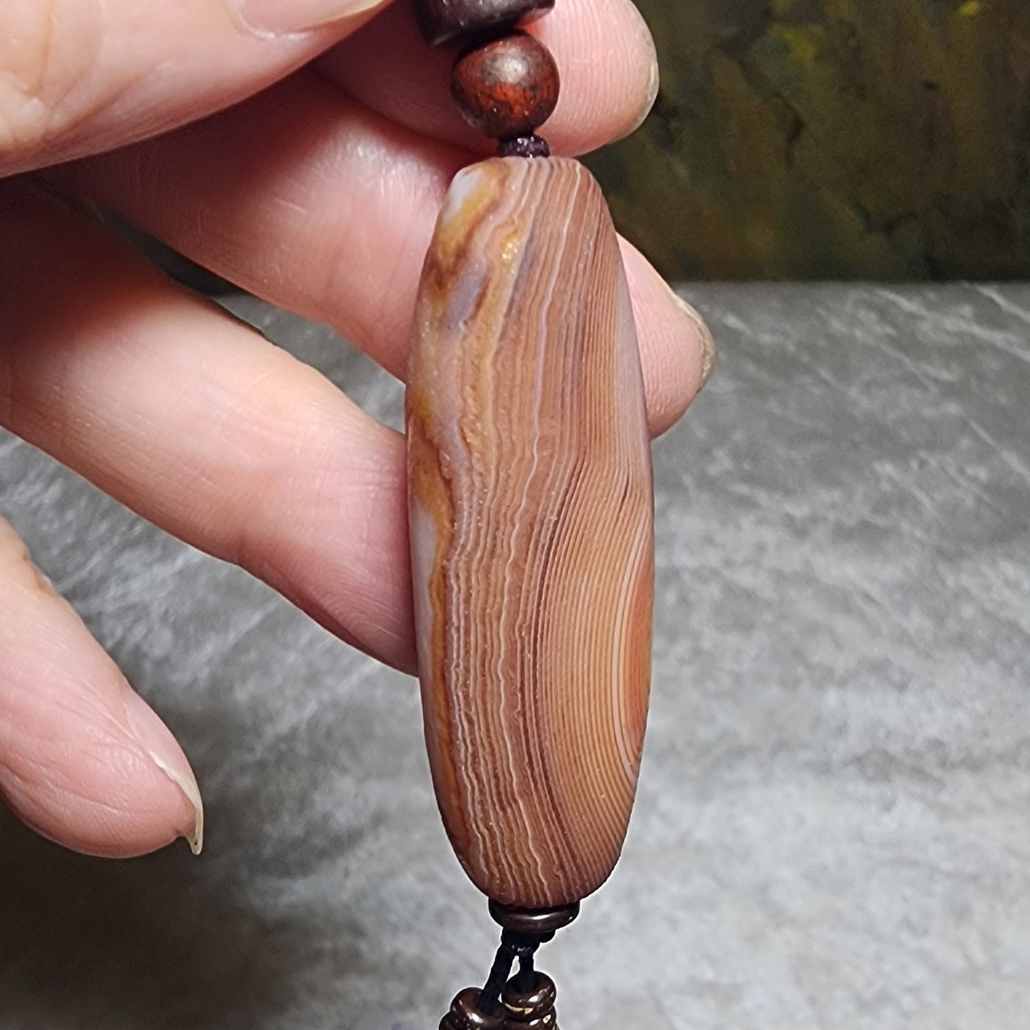 Gegegems Collection Tibetan Sardonyx Dzi pendant natural eye 4 Eyes natural pattern Taiwan map shape 收藏品藏传缠丝玛瑙天珠天眼四眼天然台湾图形