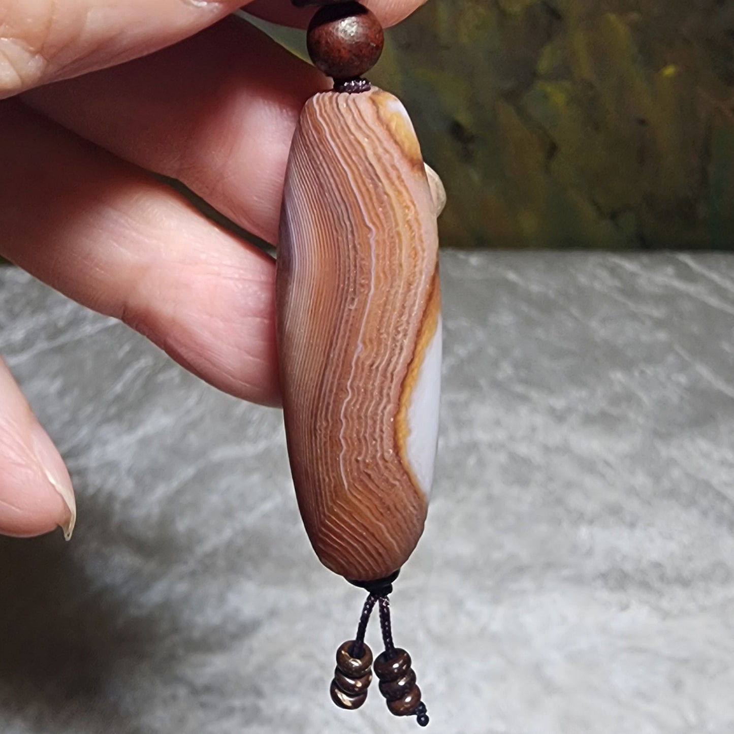 Gegegems Collection Tibetan Sardonyx Dzi pendant natural eye 4 Eyes natural pattern Taiwan map shape 收藏品藏传缠丝玛瑙天珠天眼四眼天然台湾图形