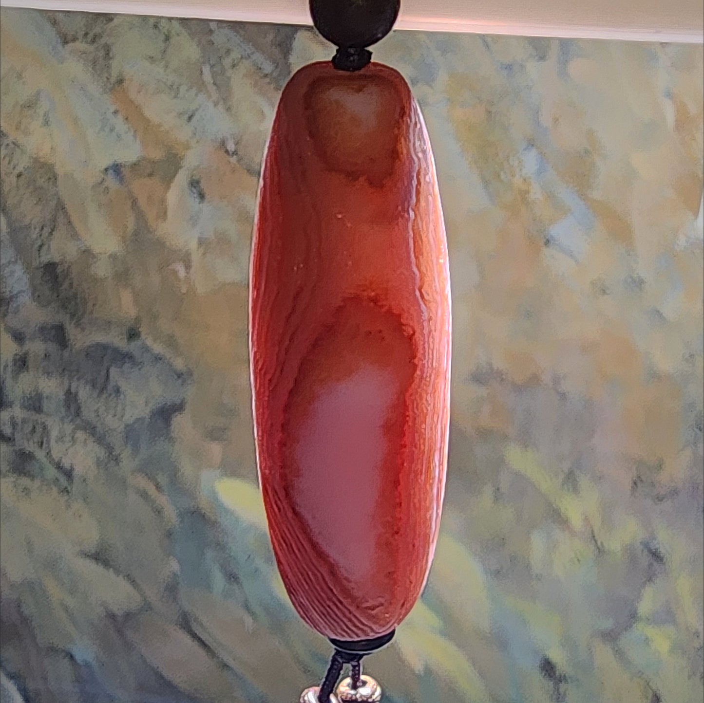 Gegegems Collection Tibetan Sardonyx Dzi pendant natural eye 4 Eyes natural pattern Taiwan map shape 收藏品藏传缠丝玛瑙天珠天眼四眼天然台湾图形