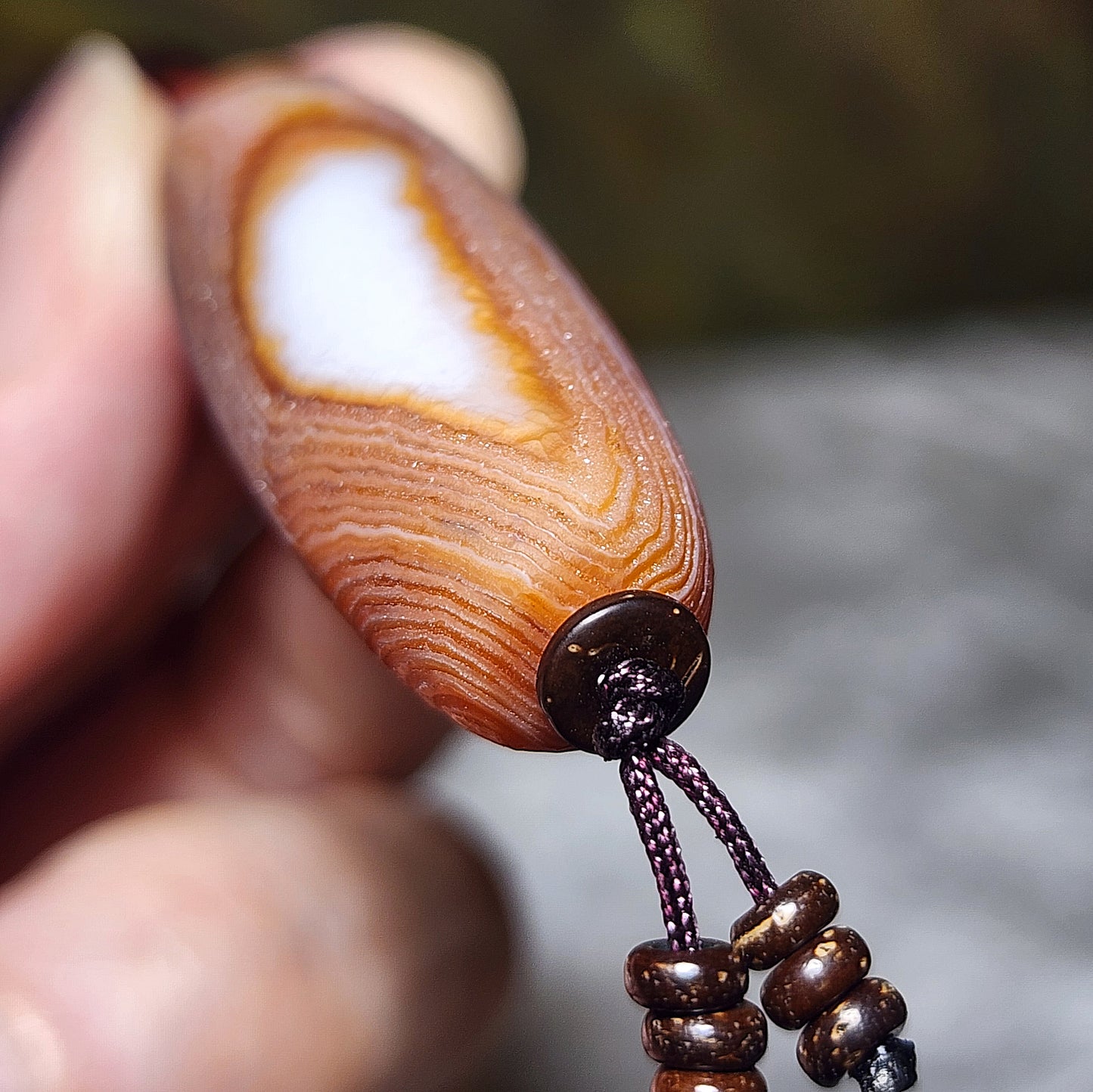 Gegegems Collection Tibetan Sardonyx Dzi pendant natural eye 4 Eyes natural pattern Taiwan map shape 收藏品藏传缠丝玛瑙天珠天眼四眼天然台湾图形