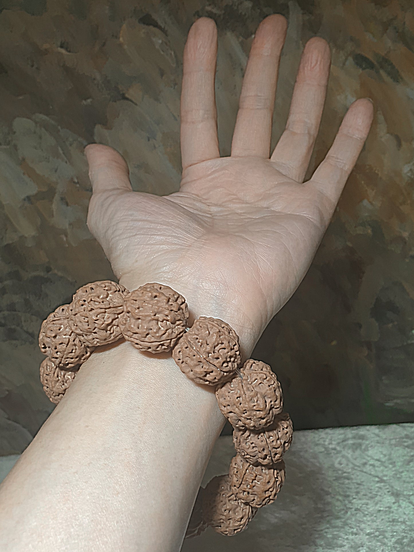 23mm+ Nepal Rudraksha high altitude (dense & high natural oil contents) Panlong Double Dragon 5 Mukhi (faces) bracelet/handheld 23毫米+ 尼泊尔大金刚菩提子五瓣超高密度高山安娜铁籽盘龙双龙手链/手持
