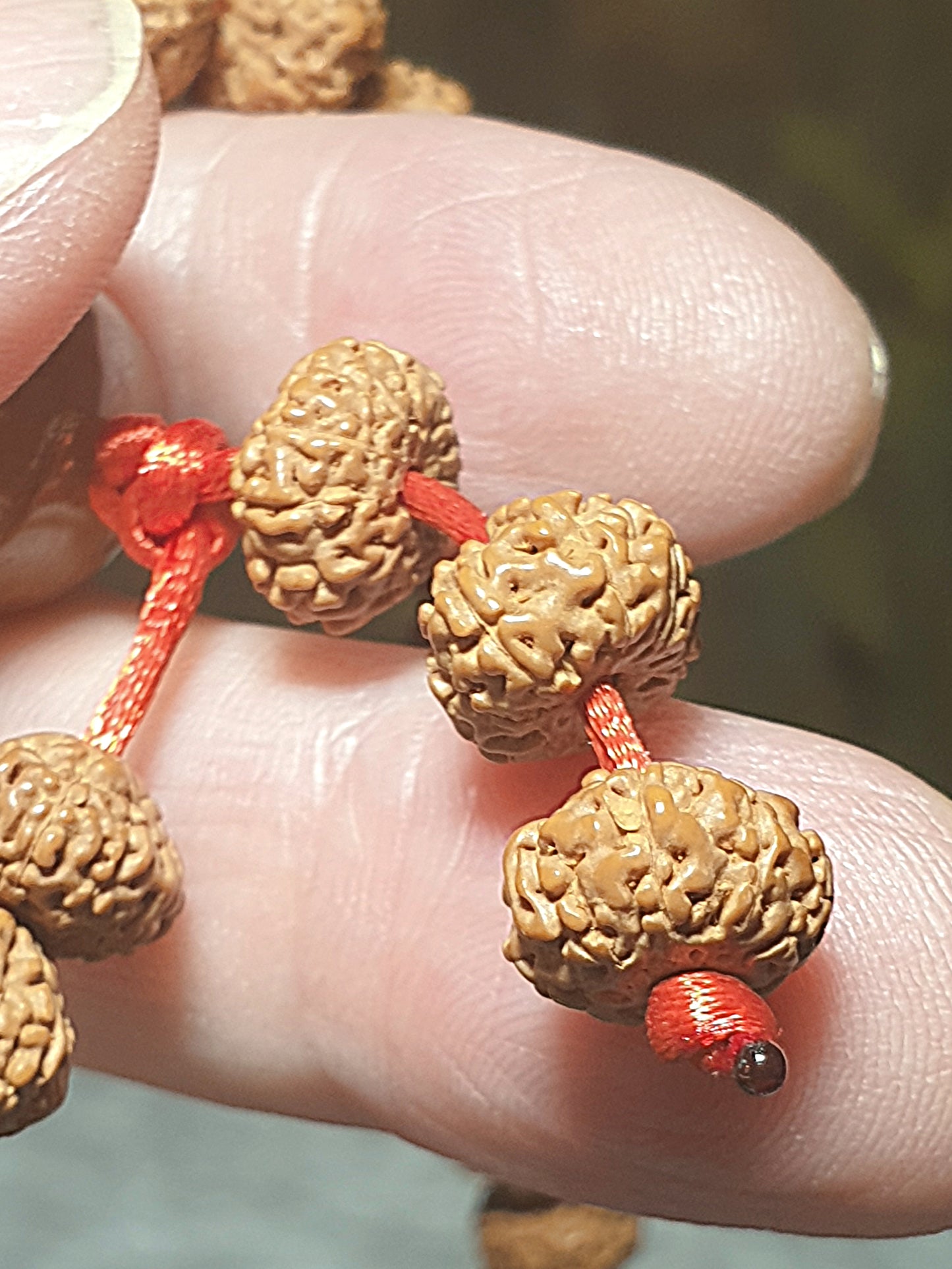 9.5mm 9-Mukhi (Faces) abacus shape Rudraksha with 14mm Yellow Jadeite 108 mala beads/necklace 9.5毫米九瓣飞碟小金刚菩提配14毫米黄翡108念珠/项链
