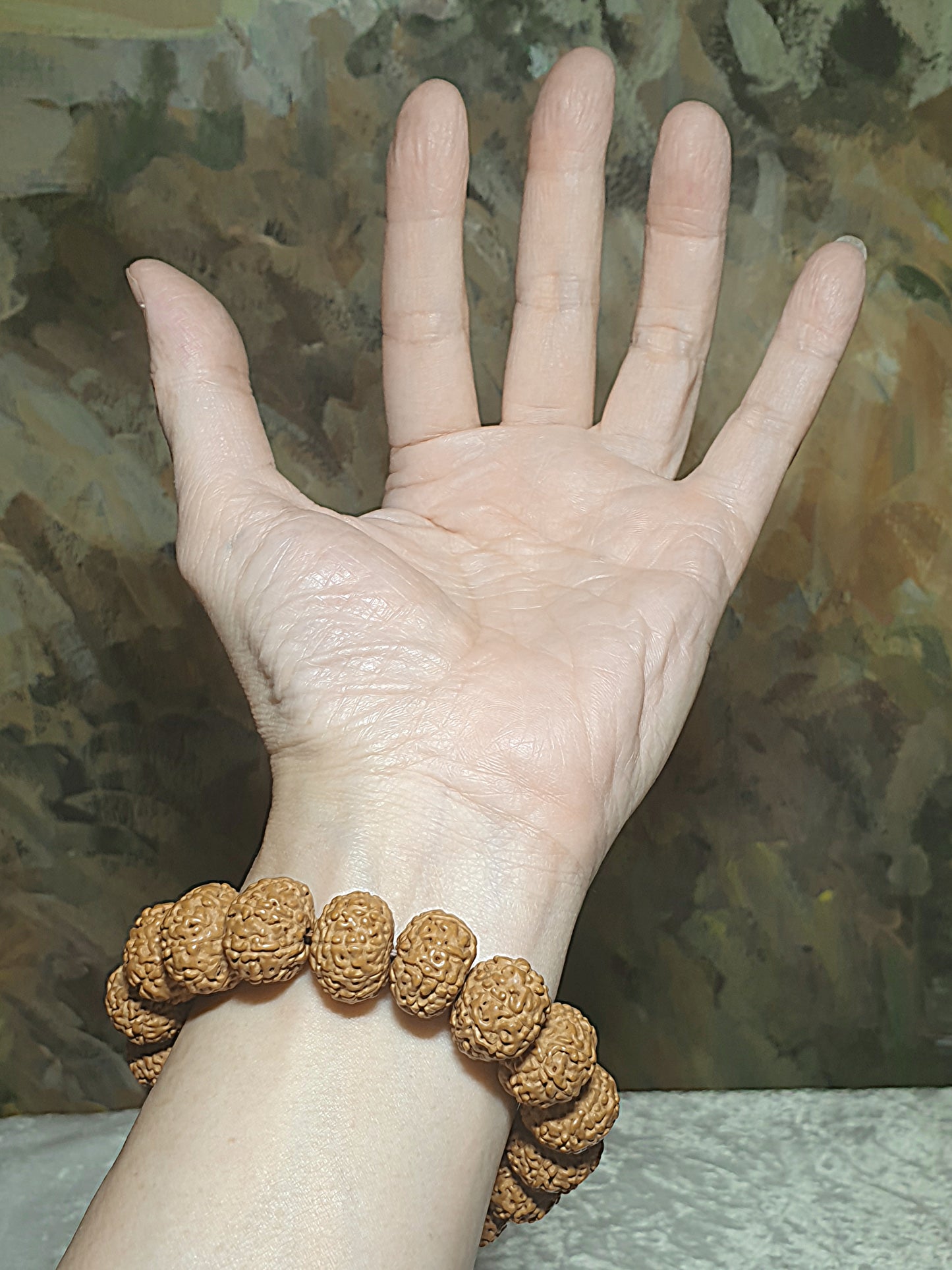 16mm premium natural "Panlong" (Coiling Dragon) 9 Mukhi (faces) small species Rudraksha bracelet/hand-held 16毫米九瓣盘龙小金刚菩提子手串/手持