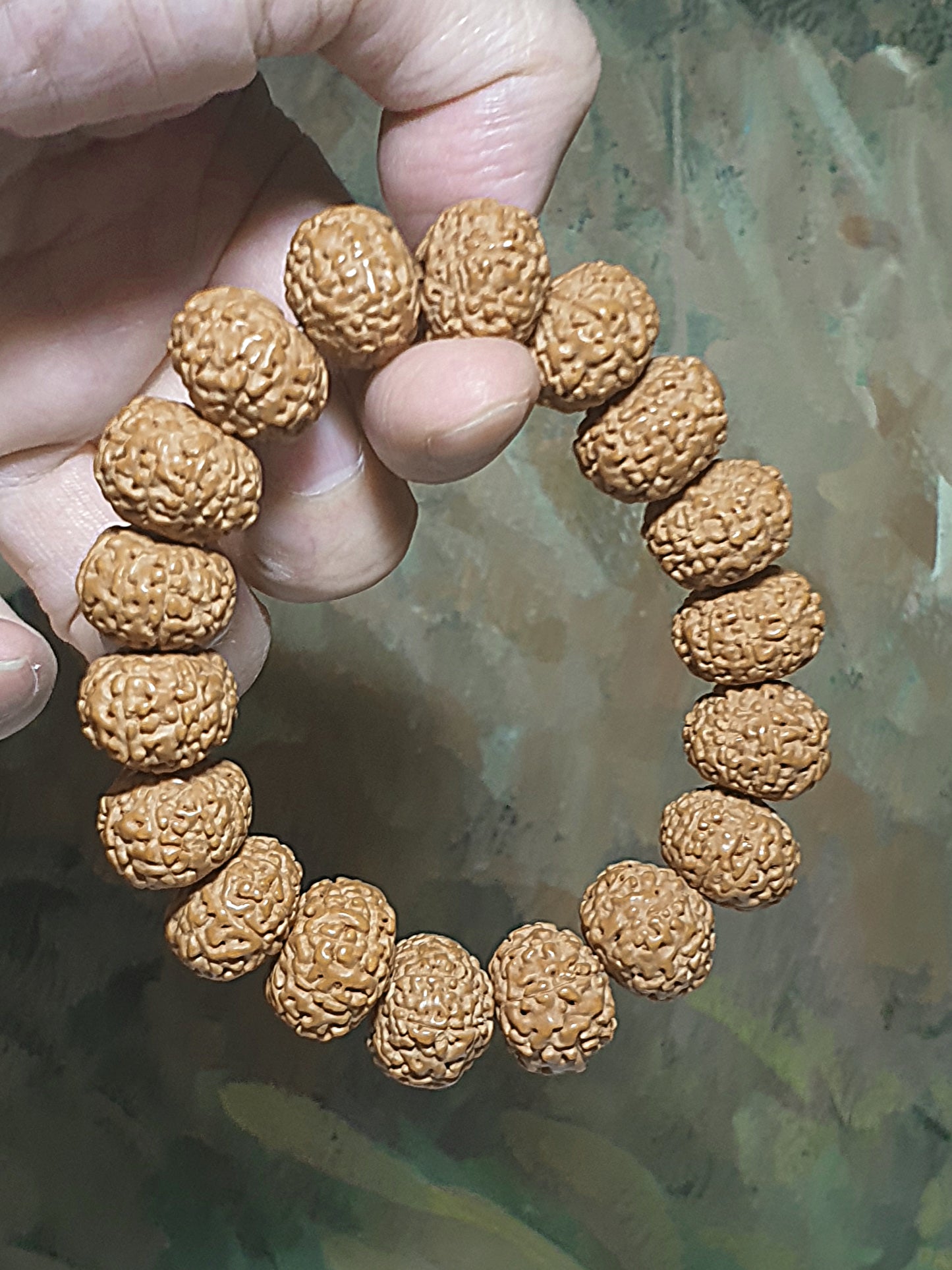 16mm premium natural "Panlong" (Coiling Dragon) 9 Mukhi (faces) small species Rudraksha bracelet/hand-held 16毫米九瓣盘龙小金刚菩提子手串/手持