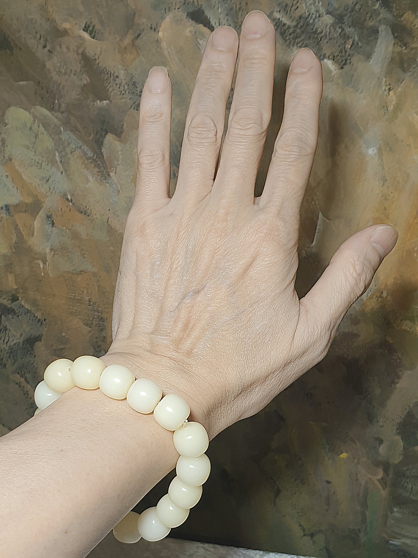 13.3mm "Bodhi Root (seeds of Corypha umbraculifea)" traditional old style cut beads bracelet 13.3毫米菩提根老型珠手串