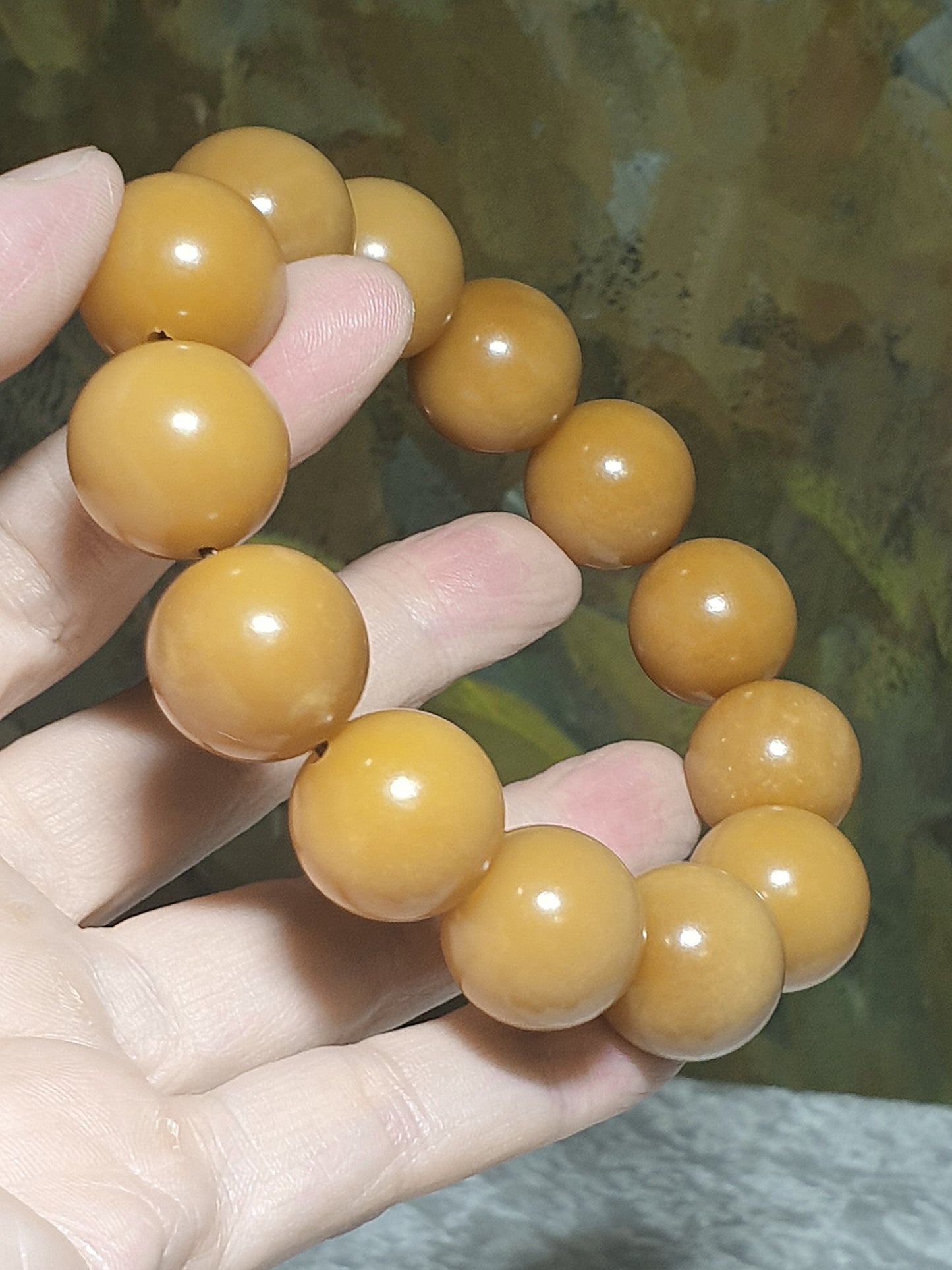 18.6mm "Bodhi Root (seeds of Corypha umbraculifea)" aged naturally turned brownish bracelet 18.6毫米风化菩提根手链