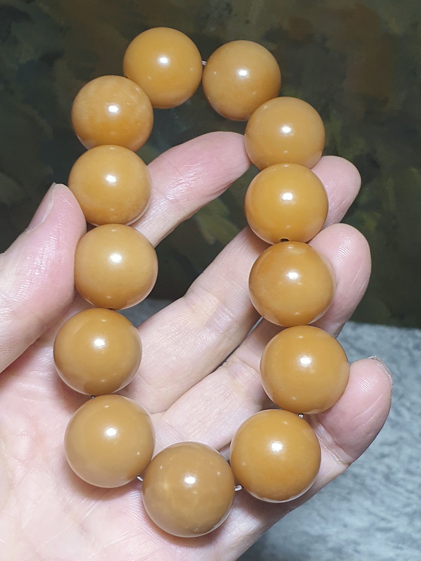 18.6mm "Bodhi Root (seeds of Corypha umbraculifea)" aged naturally turned brownish bracelet 18.6毫米风化菩提根手链