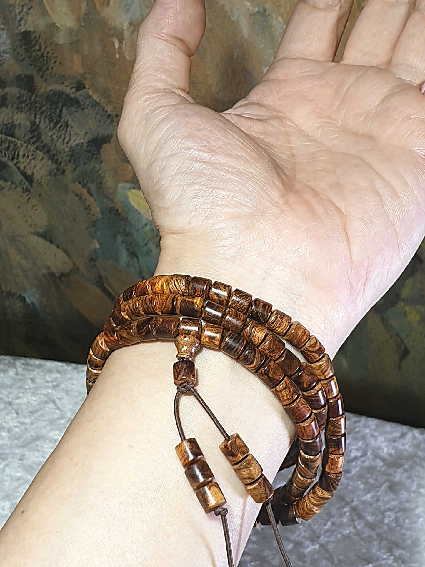 6.2mm Premium Hainan Chinese Fragrant Rosewood (Dalbergia odorifera) high natural oil content 108 mala/necklace/handheld 6.2毫米海南黄花梨(降香黄檀)紫油梨108念珠/项链/手持