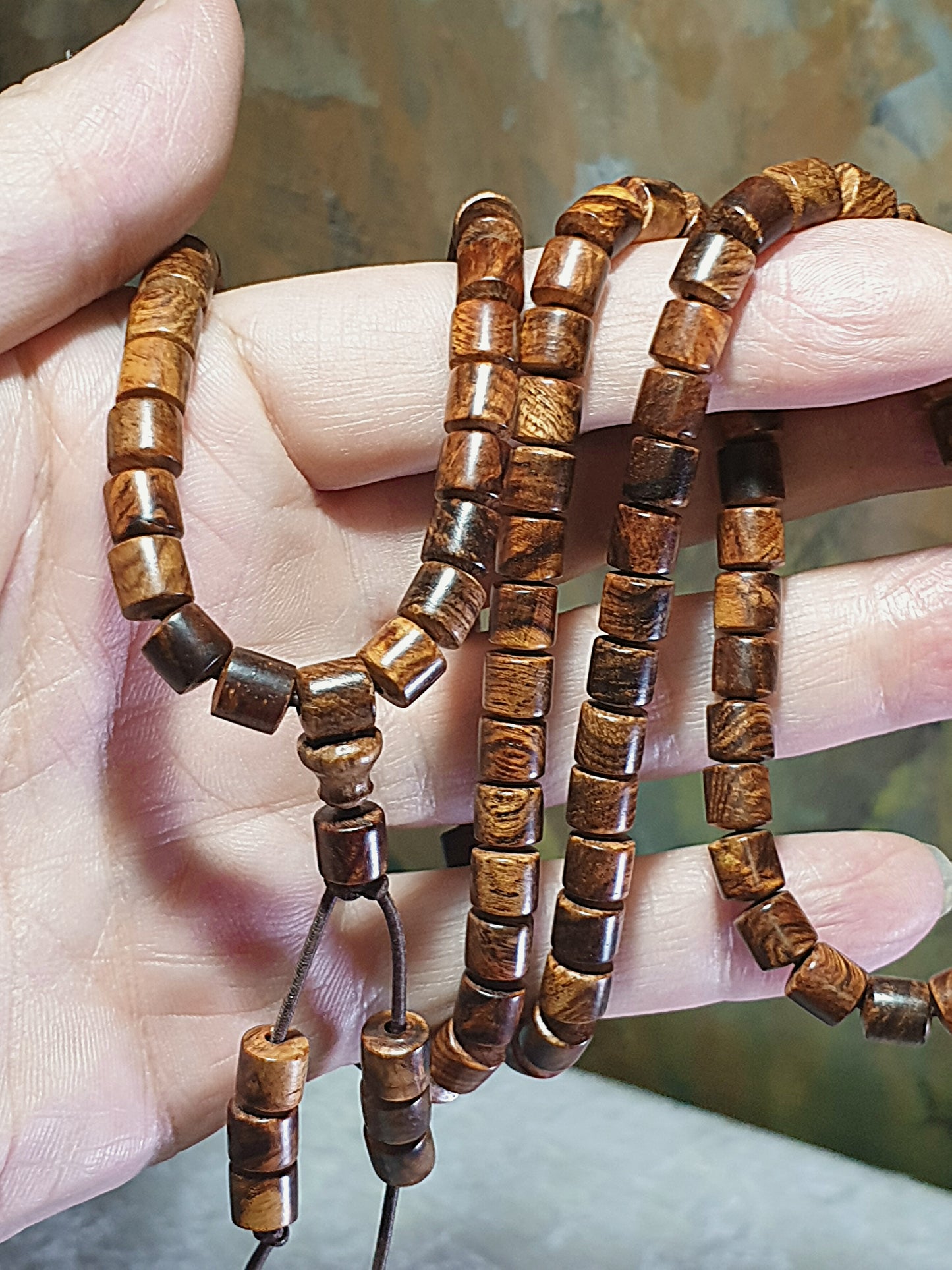 6.2mm Premium Hainan Chinese Fragrant Rosewood (Dalbergia odorifera) high natural oil content 108 mala/necklace/handheld 6.2毫米海南黄花梨(降香黄檀)紫油梨108念珠/项链/手持