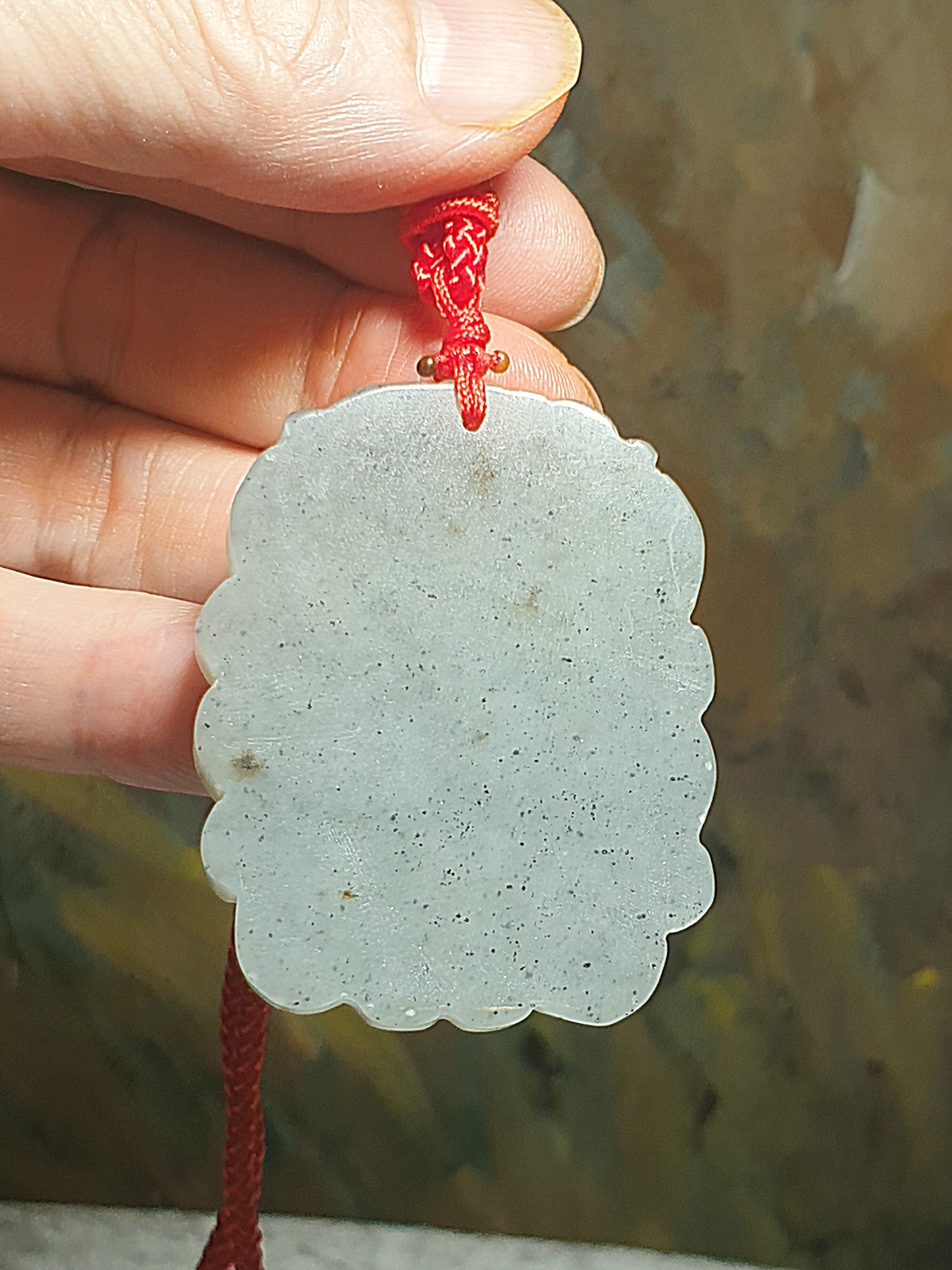 Premium Nephrite carved Dragon & Phoenix and Chinese character 囍 (Double Happiness) Jade pendant (with certificate) 和田玉青花龙凤囍(双喜)吊坠(带证书)