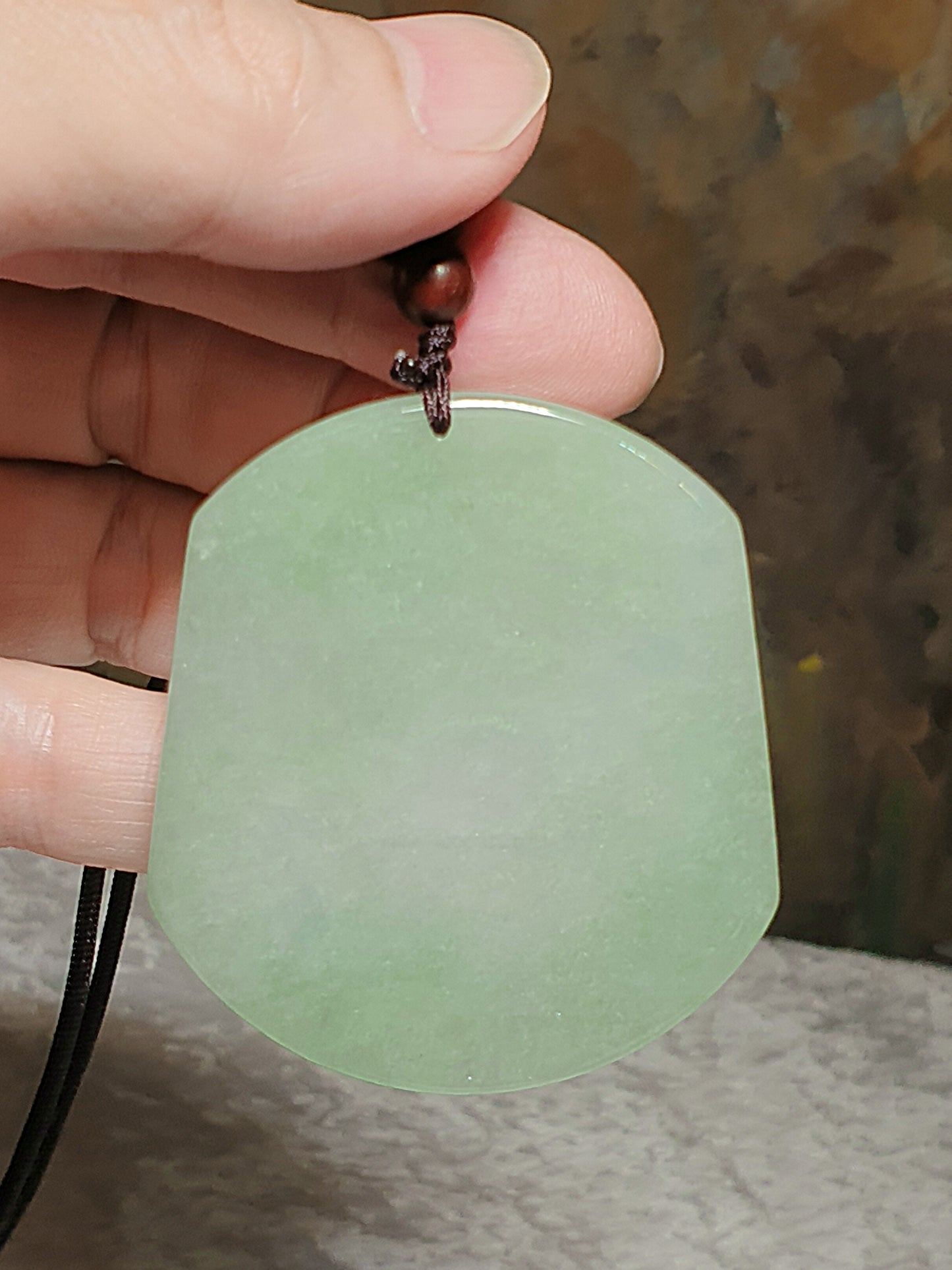 Premium Type A Jadeite light green Goat and Ruyi Jade pendant (with certificate) 翡翠淡绿吉祥如意(羊、如意)吊坠(带证书)