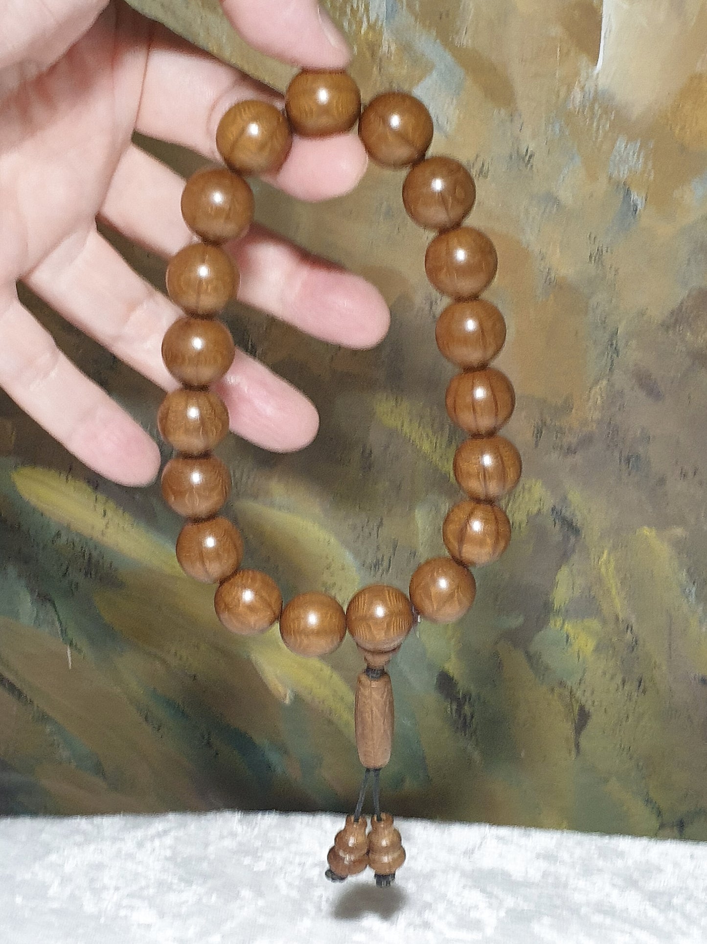 15mm "Liu Dao Mu" (Abelia) 18 beads mala bracelet/handheld 15毫米六道木(降龙木)十八子手串/手持