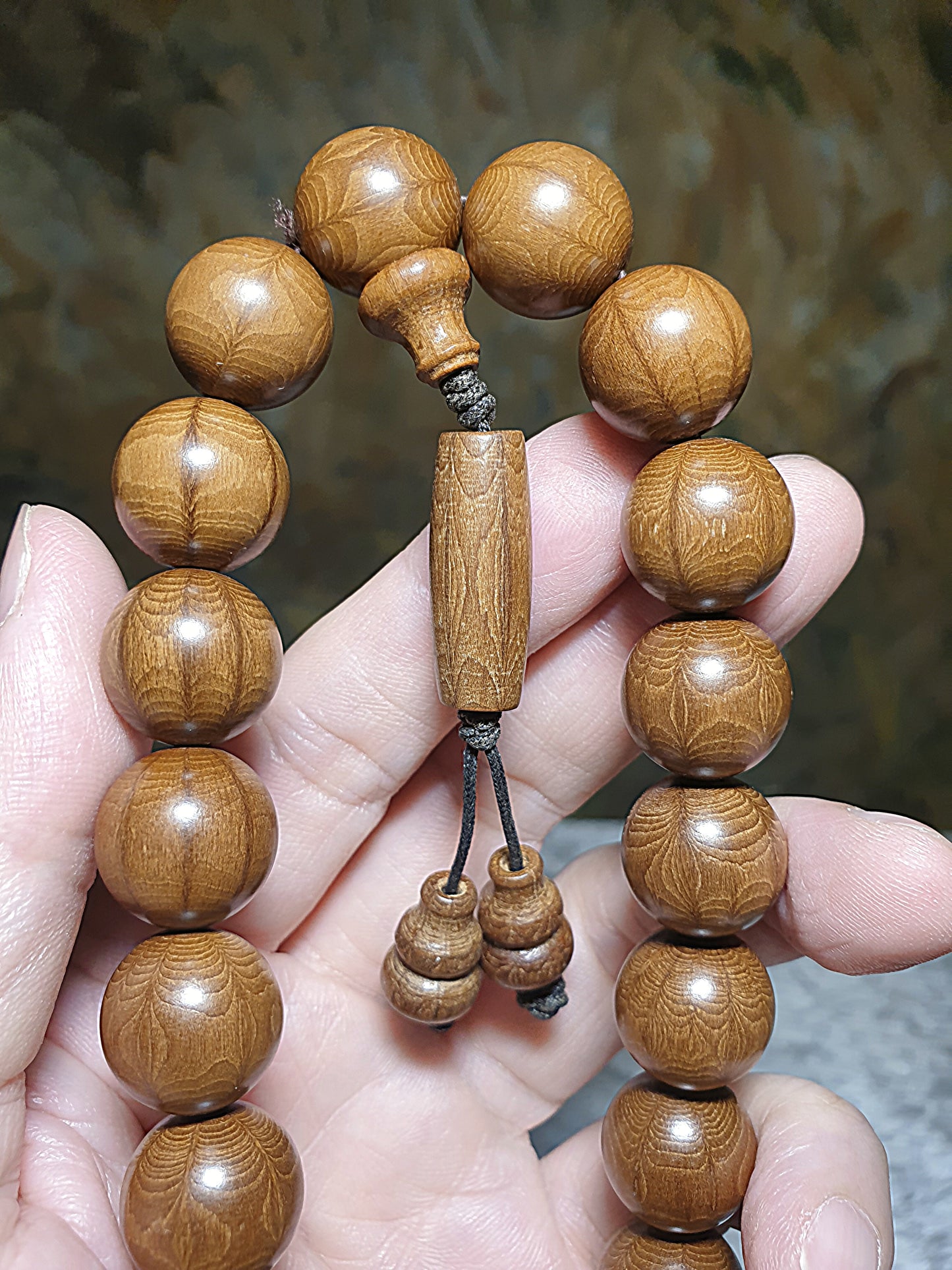 15mm "Liu Dao Mu" (Abelia) 18 beads mala bracelet/handheld 15毫米六道木(降龙木)十八子手串/手持